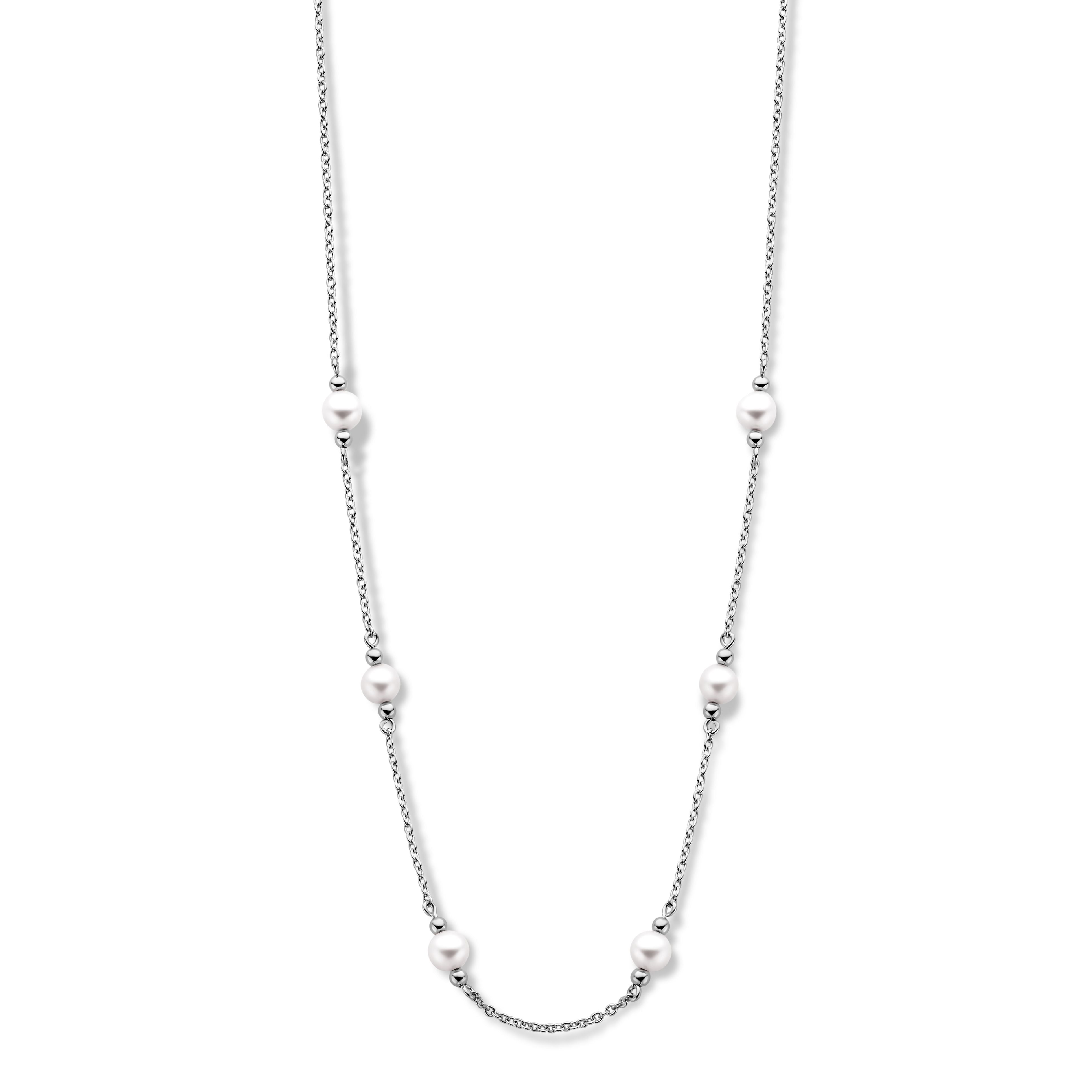 Athena halskæde 45 cm - sterlingsølv - ferskvandsperler-1