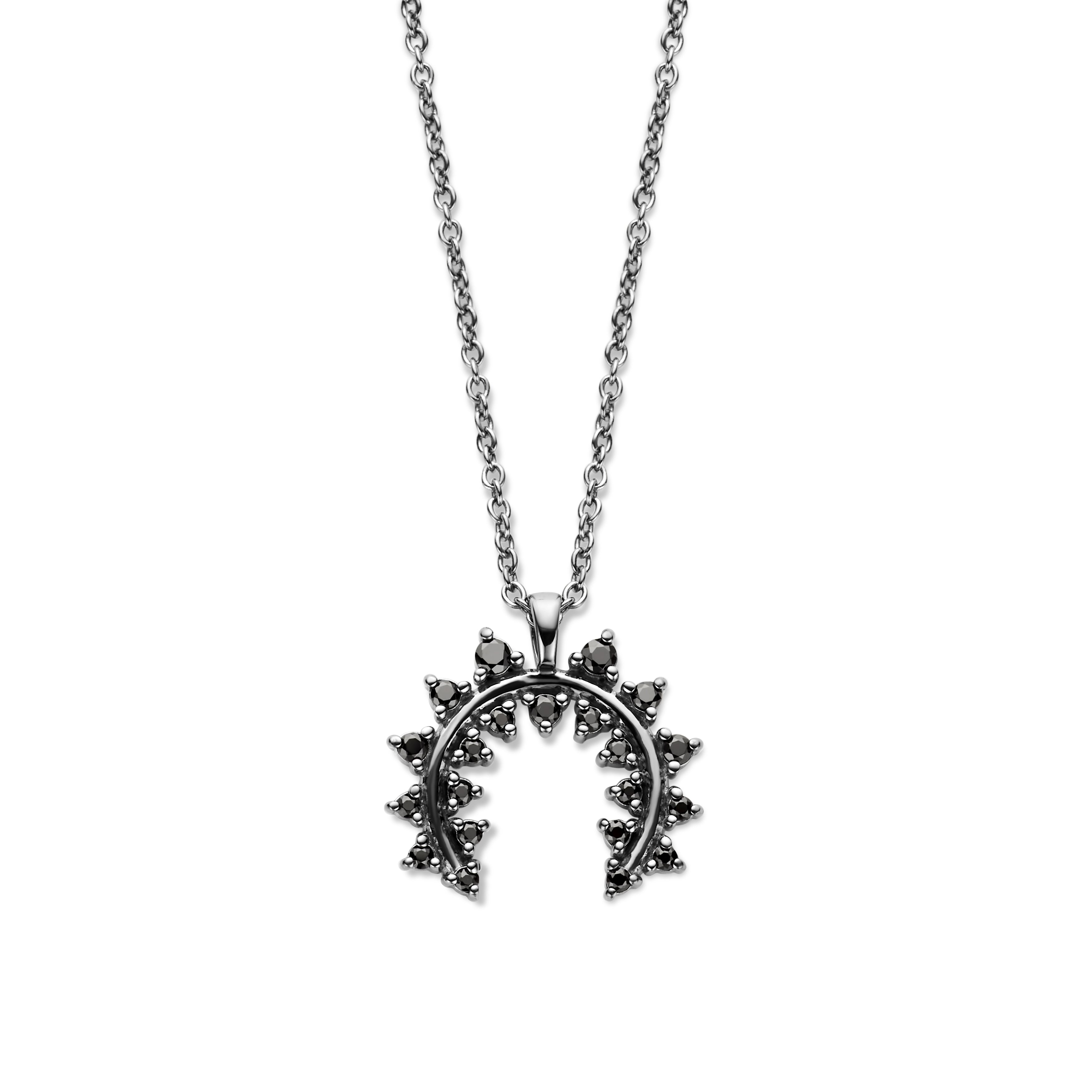 Empress halskæde - sterlingsølv ruthineret - zirkonia-1