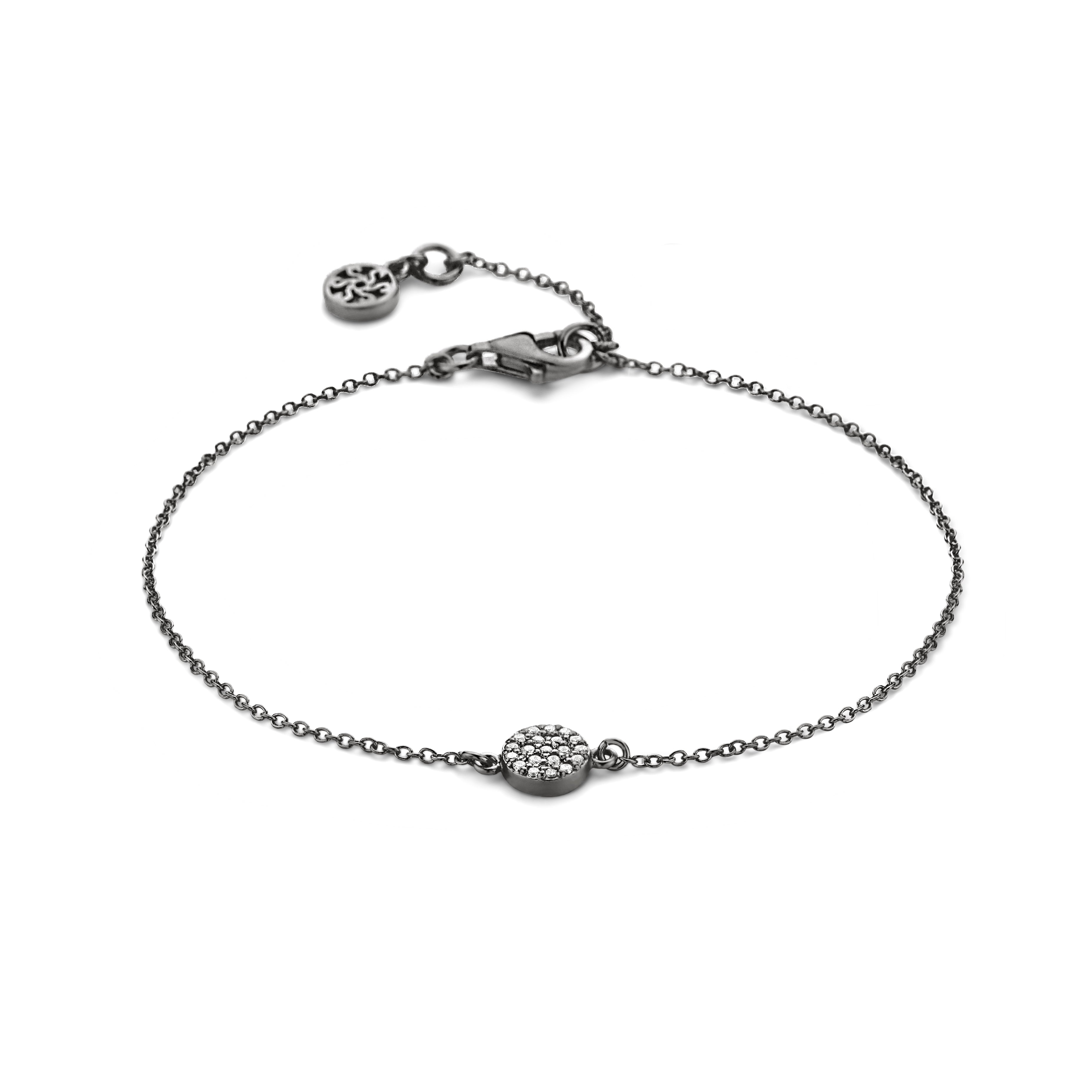 Mini armbånd - sterlingsølv ruthineret - zirkonia-1