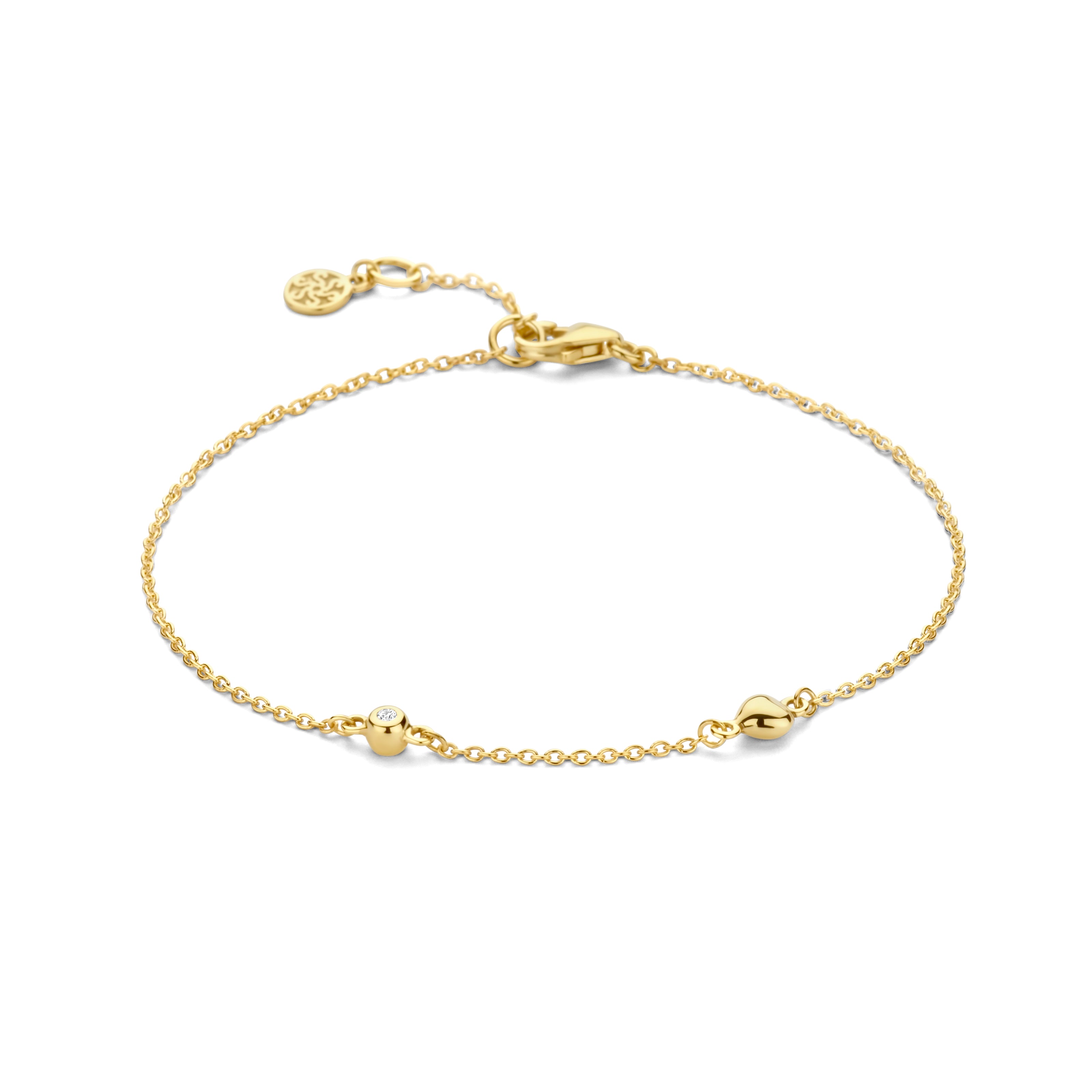 Miracle armbånd - 14 kt. guld med 0,02 CT brillantsleben diamant-1
