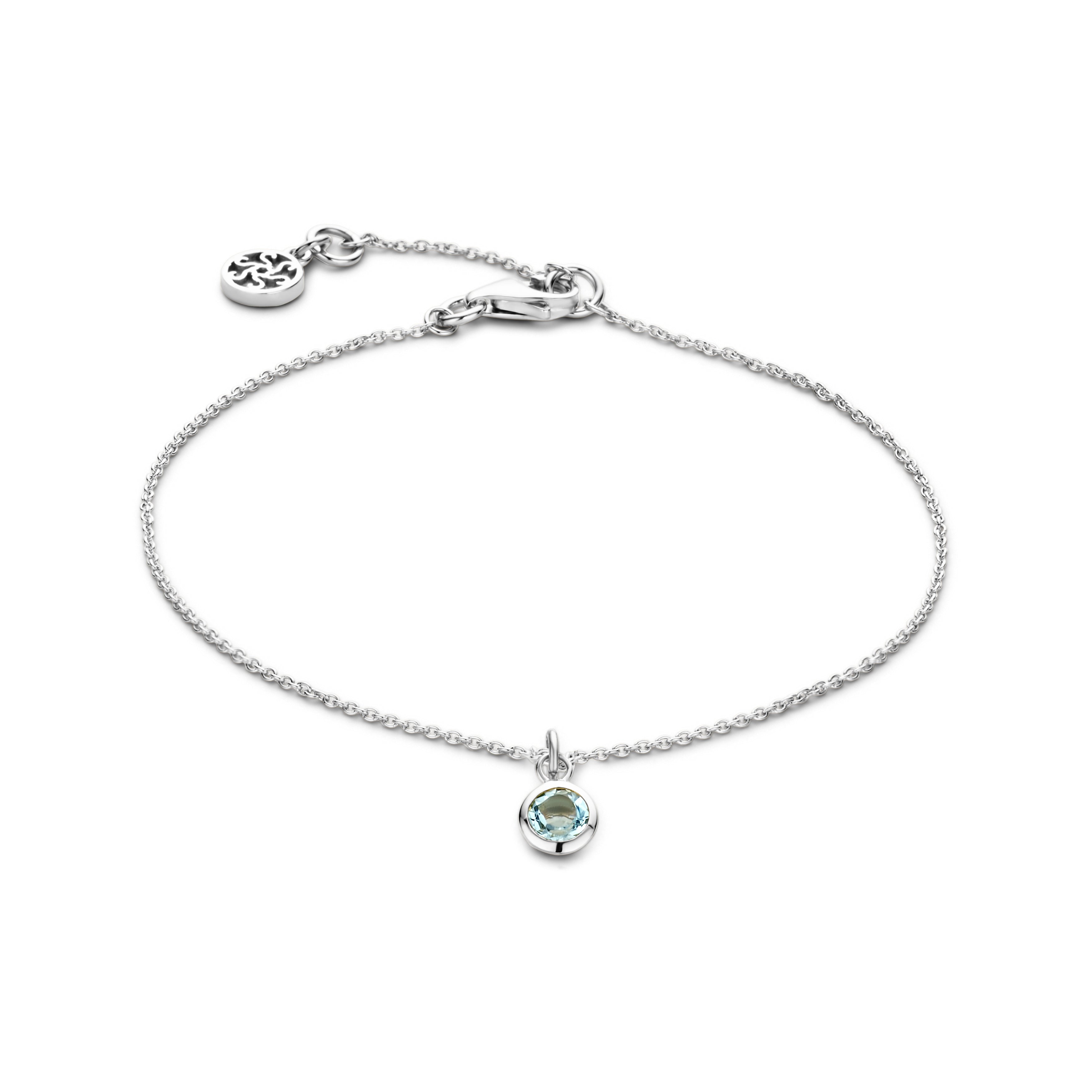 Sky armbånd - 14 kt hvidguld med swiss blue topaz-1