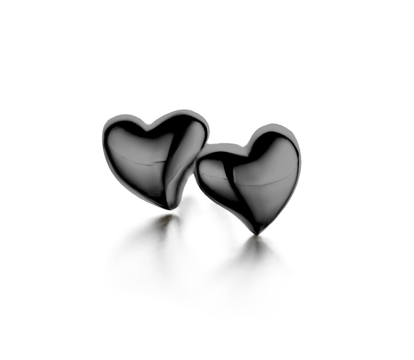 Heart øreringe - sterlingsølv ruthineret-1