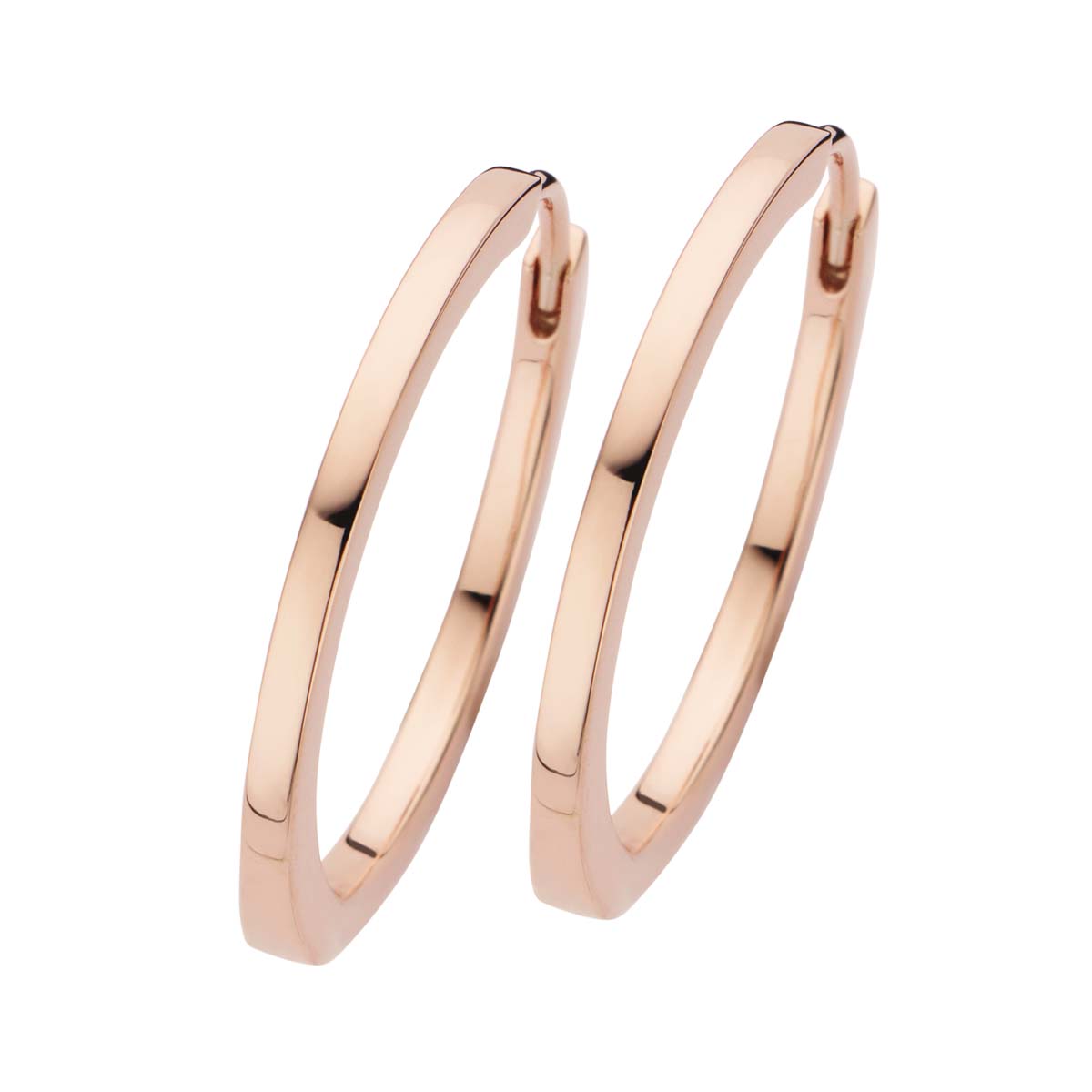 Passion øreringe large - sterlingsølv rosa forgyldt-1