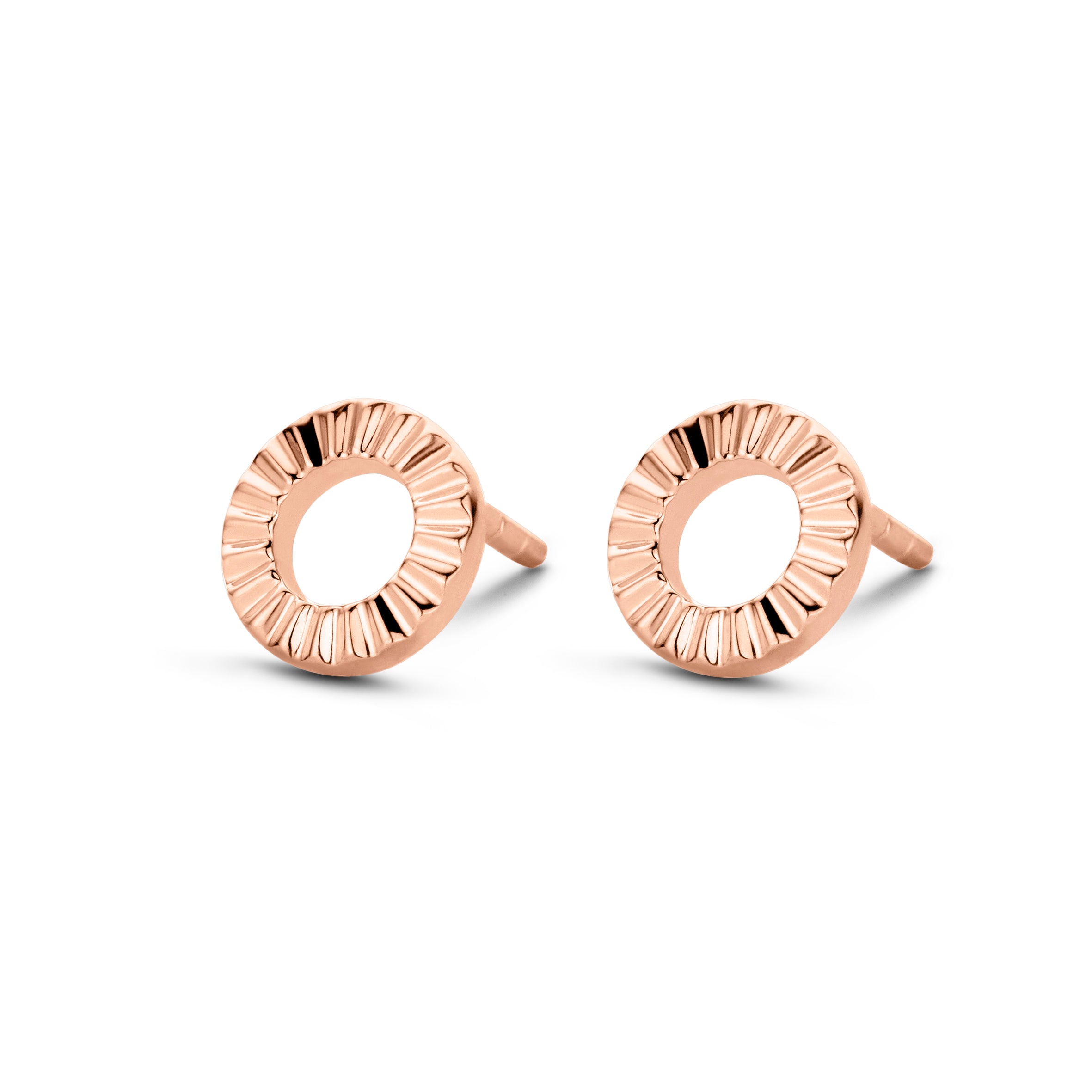 Peak øreringe - sterlingsølv rosa forgyldt-1