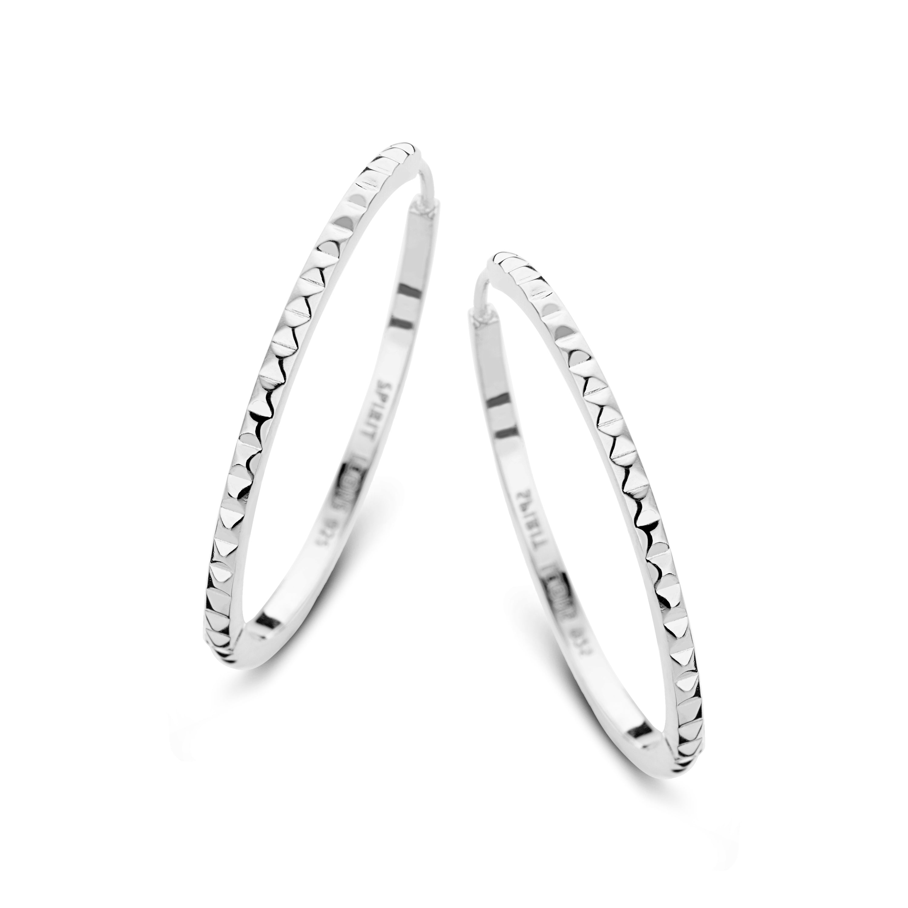 Peak creoler øreringe large - sterlingsølv-1