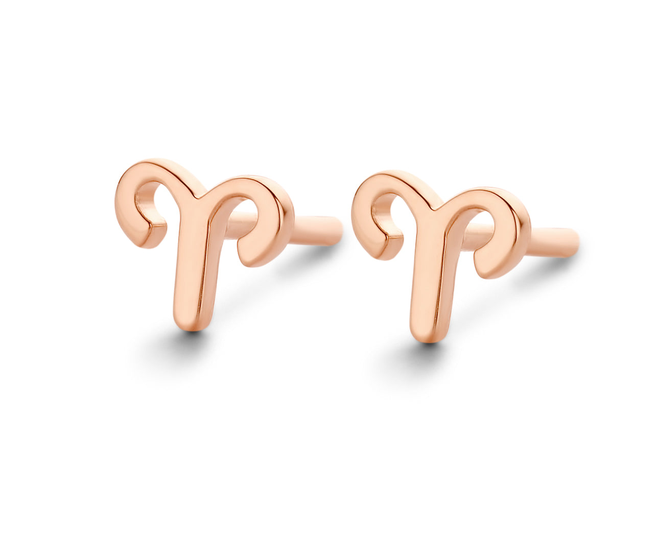 Aries - Vædderen stjernetegn øreringe - sterlingsølv rosa forgyldt-1