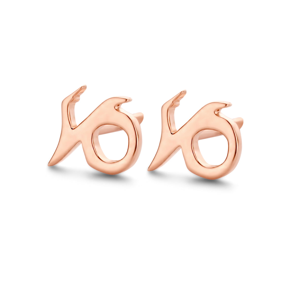 Capricorn - Stenbukken stjernetegn øreringe - sterlingsølv rosa forgyldt-1