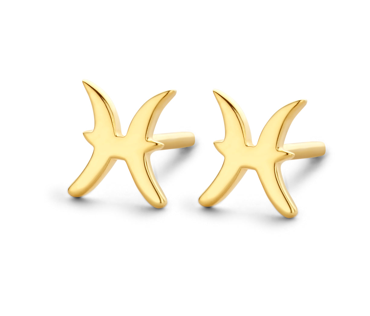 Pisces - Fisken stjernetegn øreringe - sterlingsølv forgyldt-1
