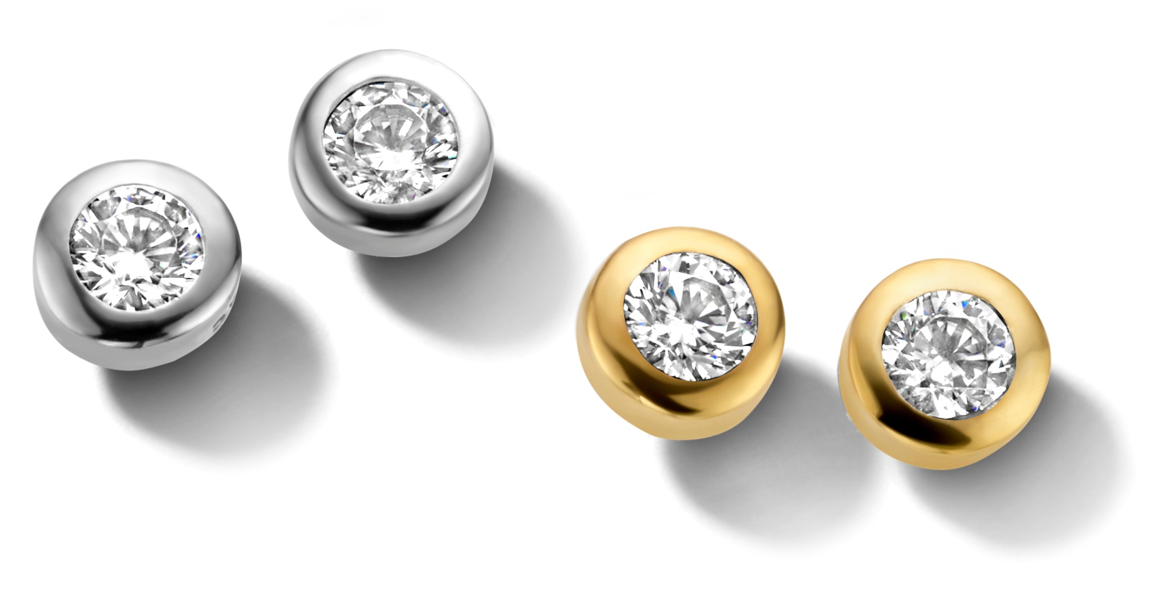 Symphony øreringe - sterlingsølv ruthineret - zirkonia-2