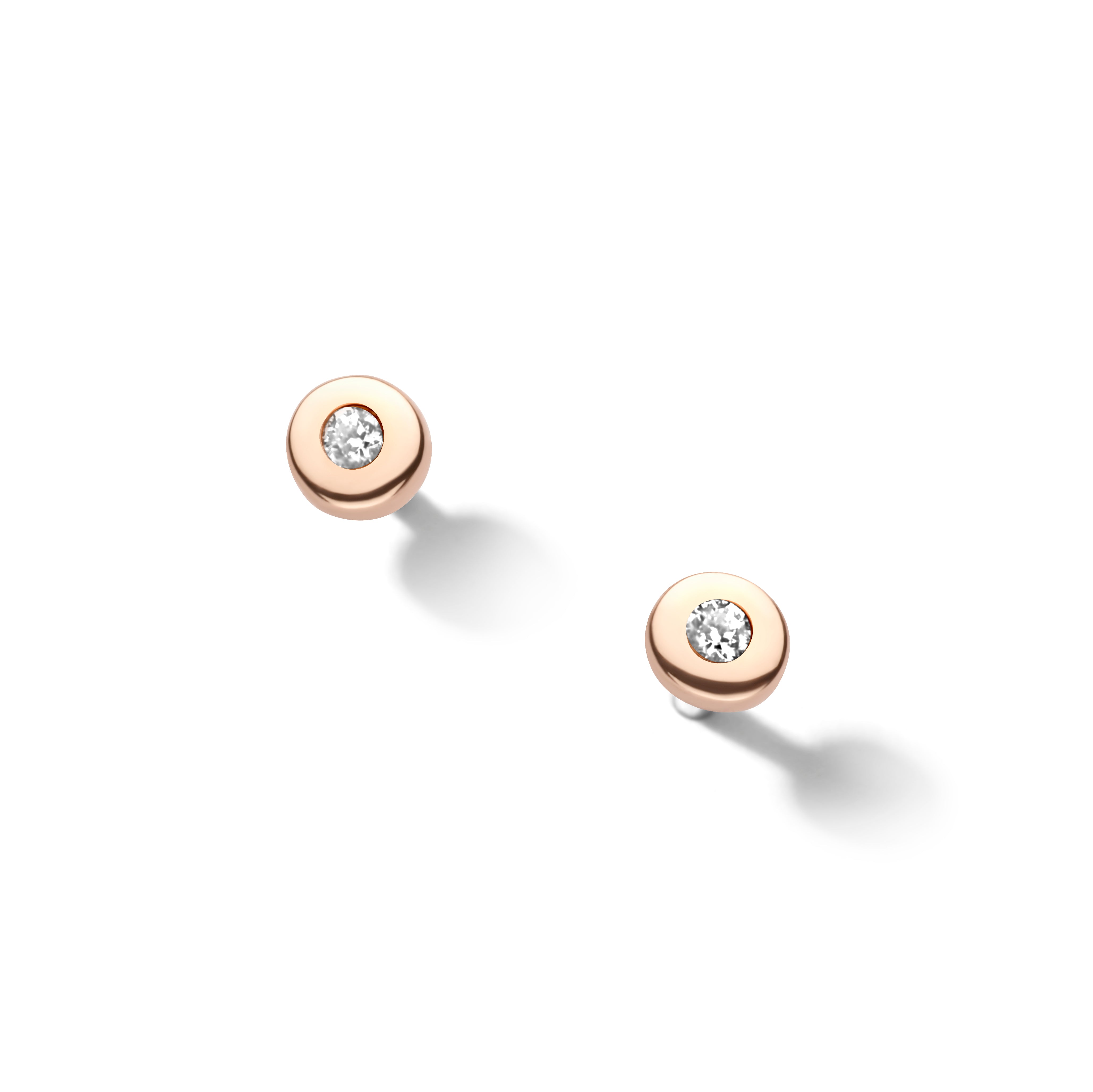 Symphony øreringe - sterlingsølv rosa forgyldt - zirkonia-1