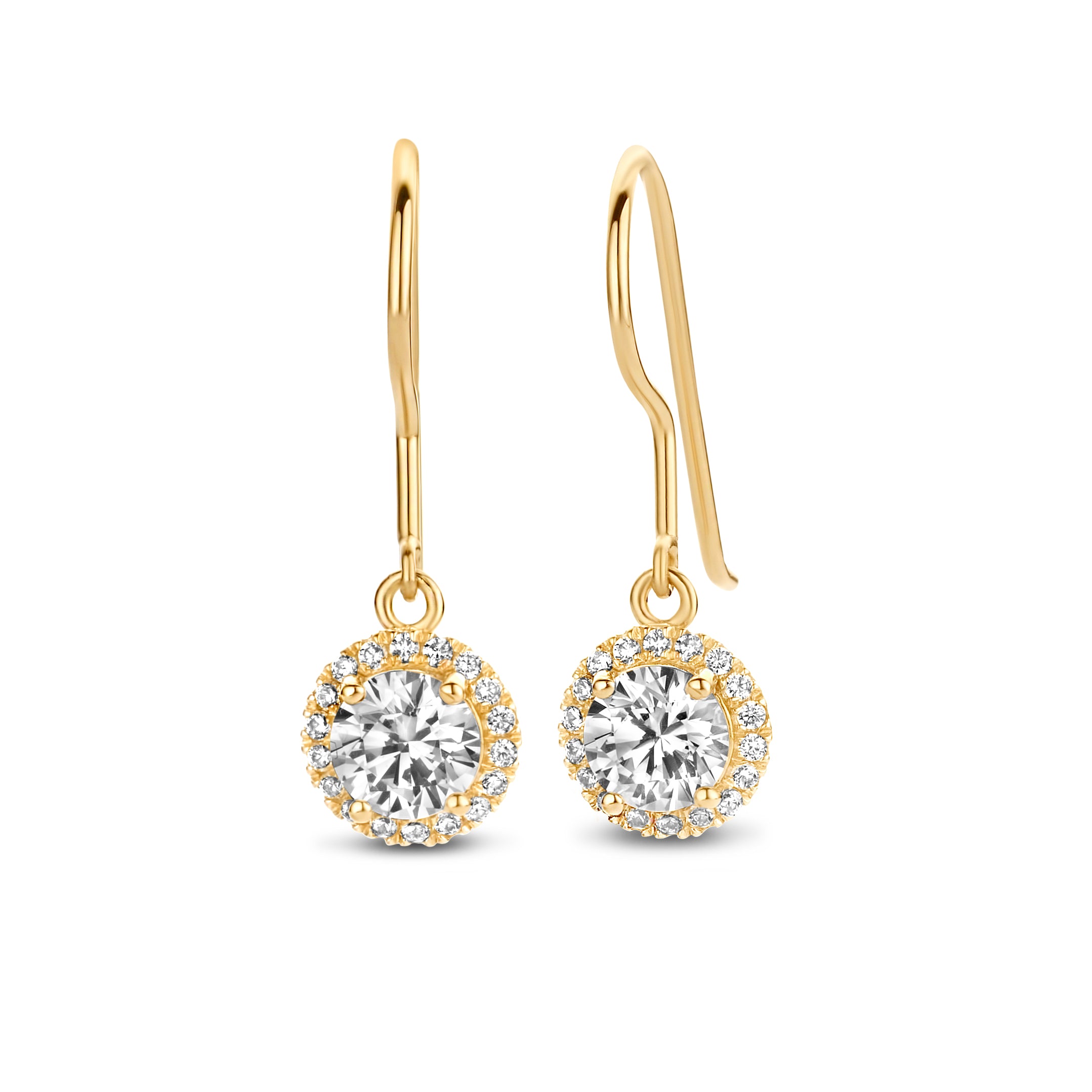 Romance ørehængere - sterlingsølv forgyldt - zirkonia-1