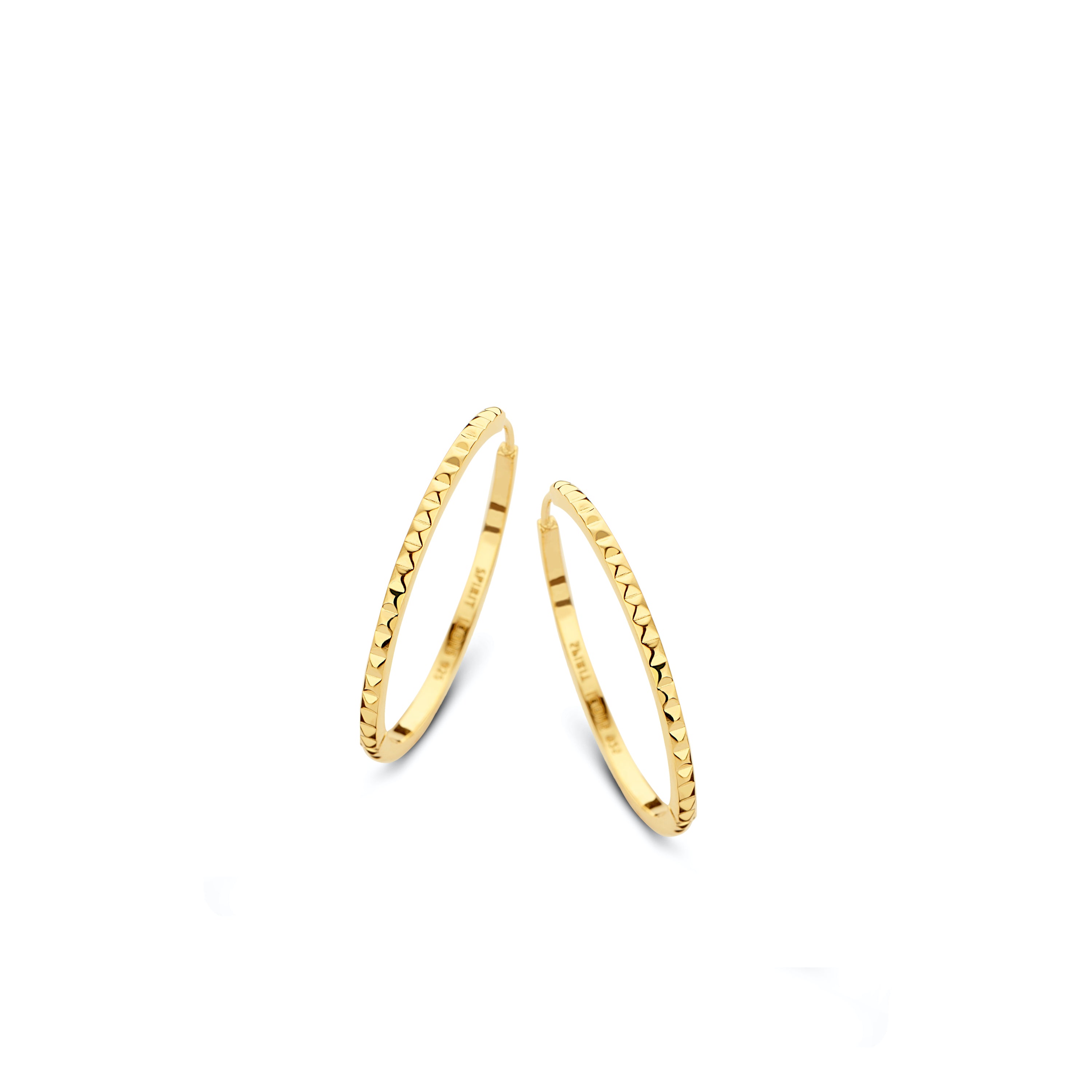 Peak creoler øreringe small - sterlingsølv forgyldt-1