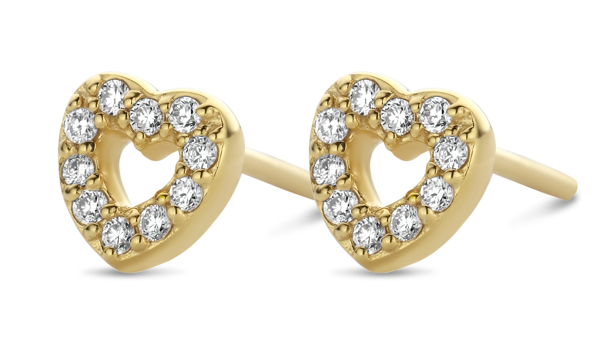 Devotion øreringe - 14 kt. guld med 0,1 CT brilliantslebne diamanter-1