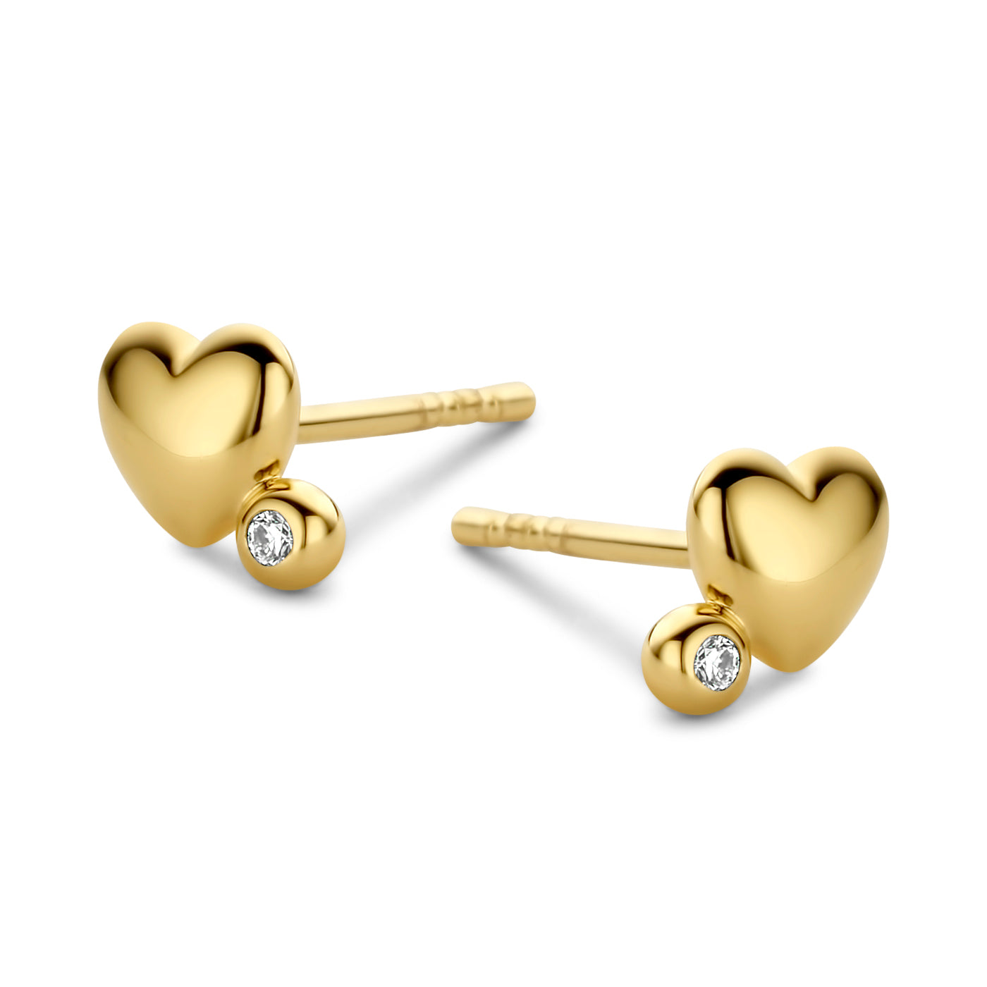Miracle øreringe - 14 kt. guld med 0,02 CT brilliantslebne diamanter-1