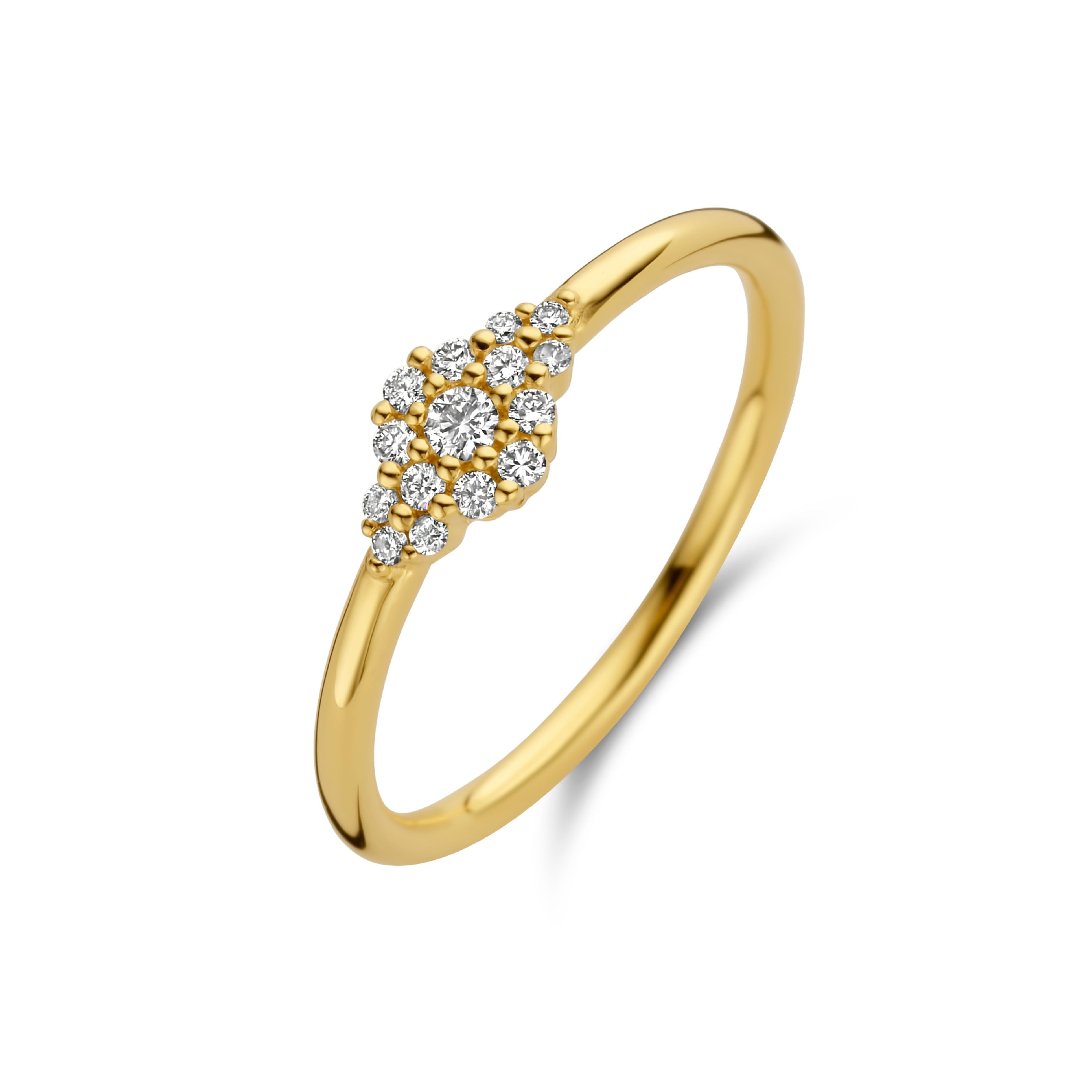 Ascot ring small - 14 kt. guld med 0,15 CT brilliantslebne diamanter