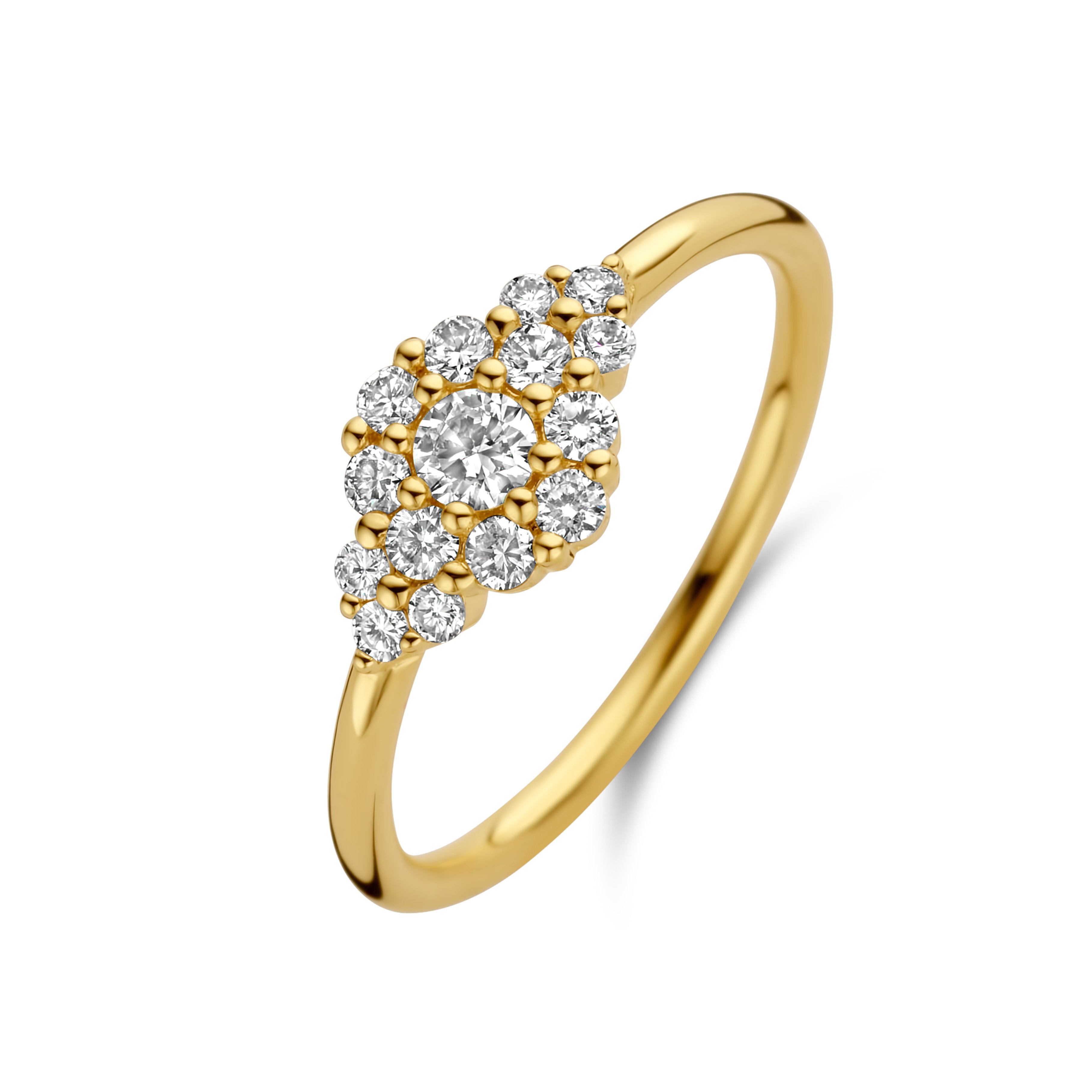 Ascot ring large - 14 kt. guld med 0,43 CT brilliantslebne diamanter