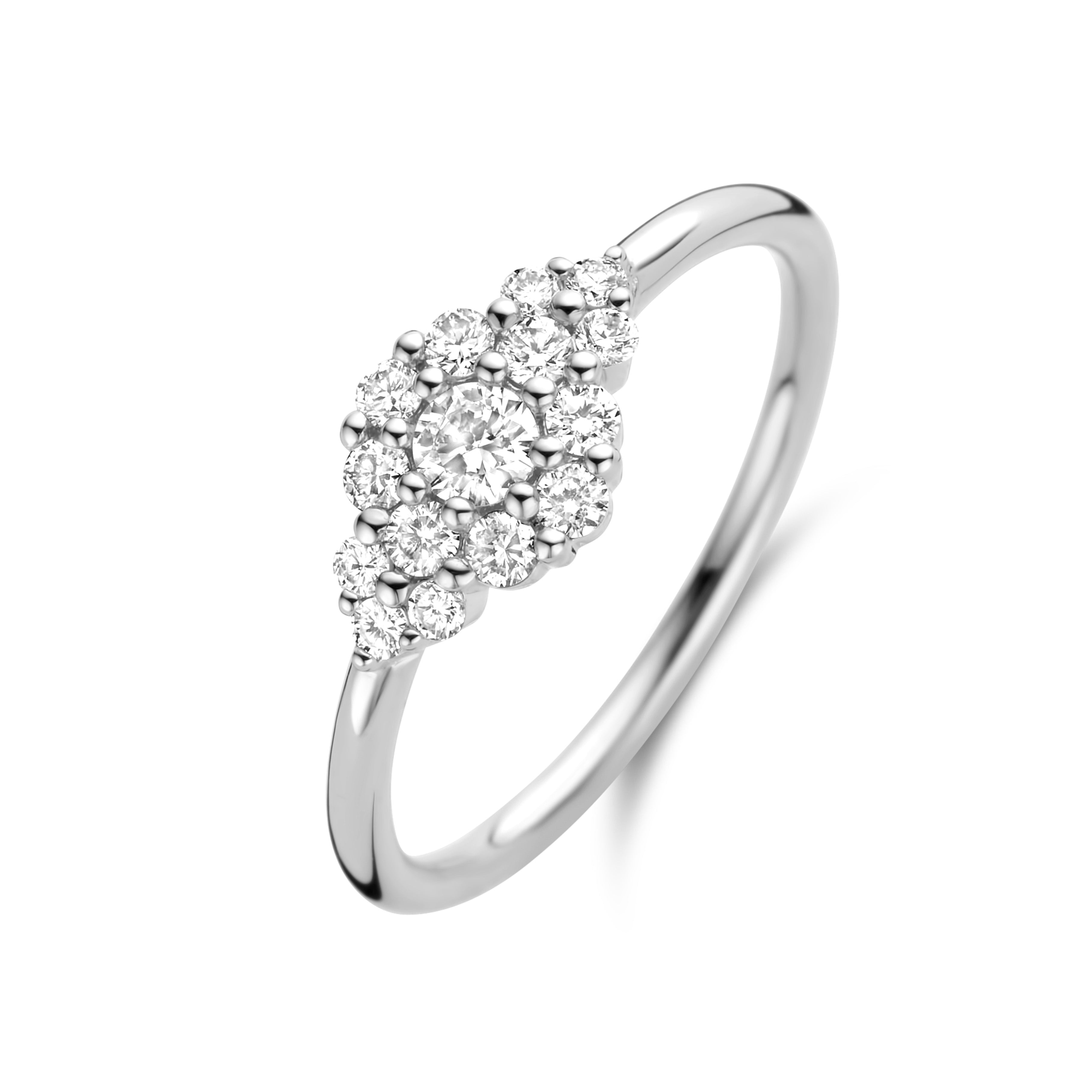 Ascot ring large - 14 kt. hvidguld med 0,43 CT brilliantslebne diamanter