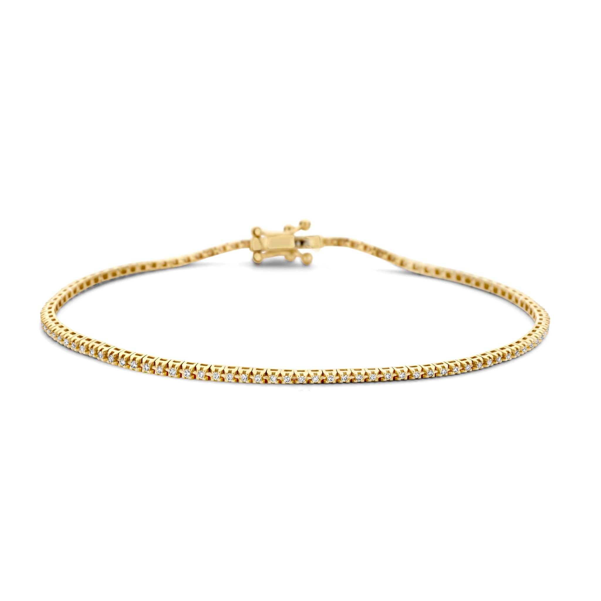 Snake armbånd - 14 kt. guld med 0,25 CT brillantslebne diamanter-4