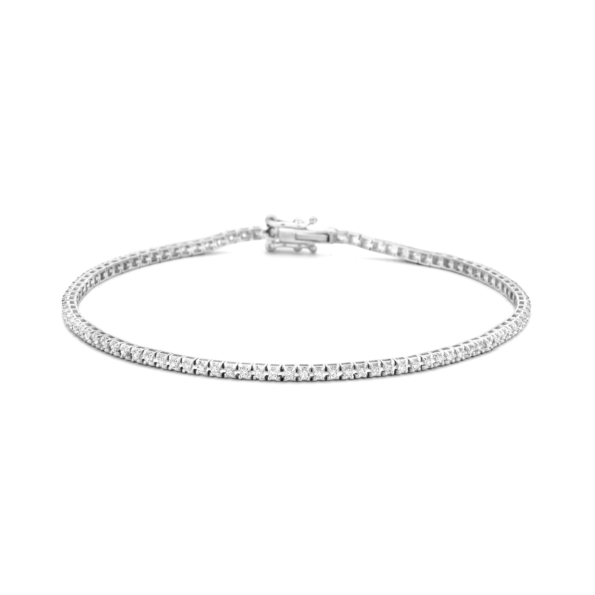 Snake armbånd - 14 kt. hvidguld med 0,50 CT brillantslebne diamanter-1