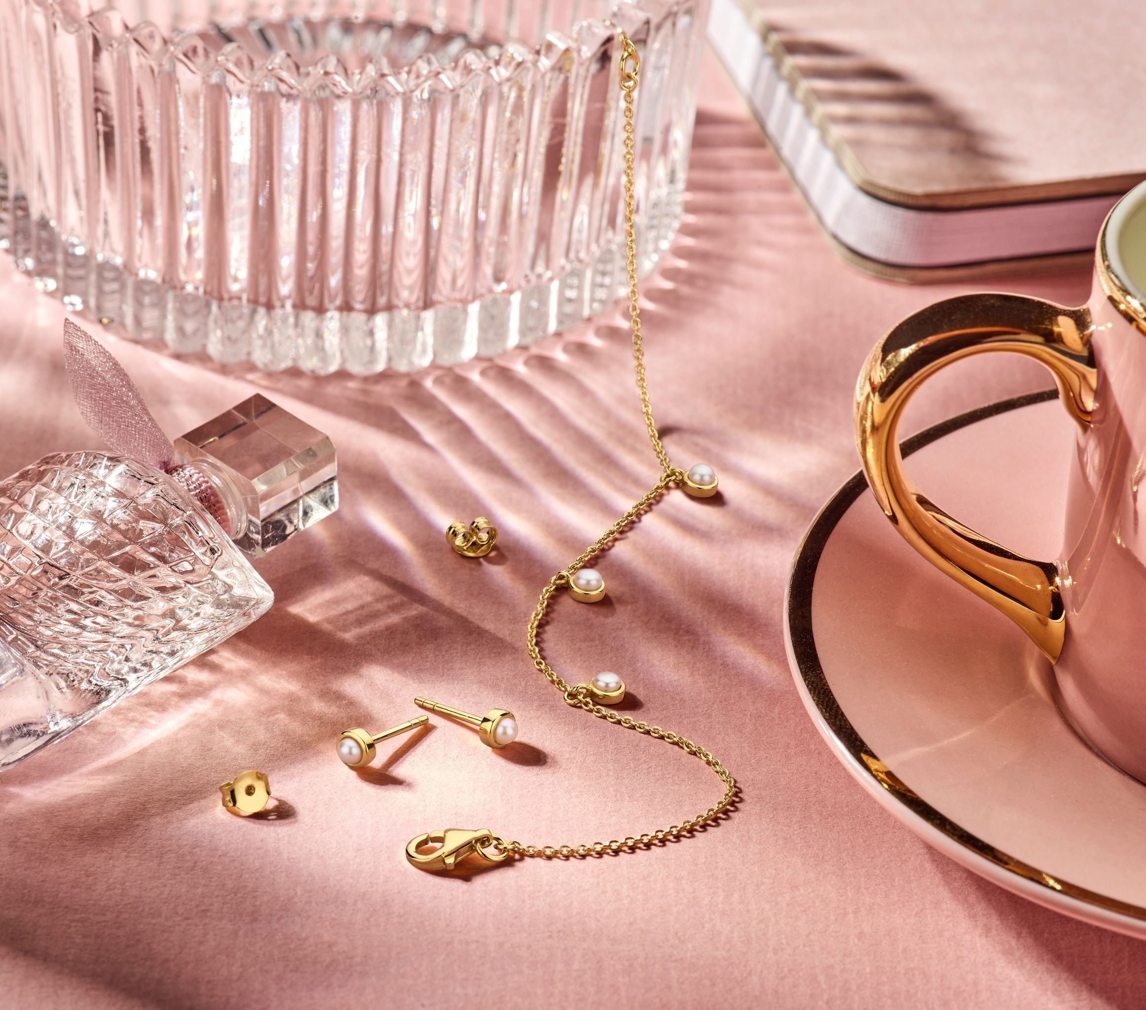 Pearl øreringe - sterlingsølv forgyldt - ferskvandsperler-1