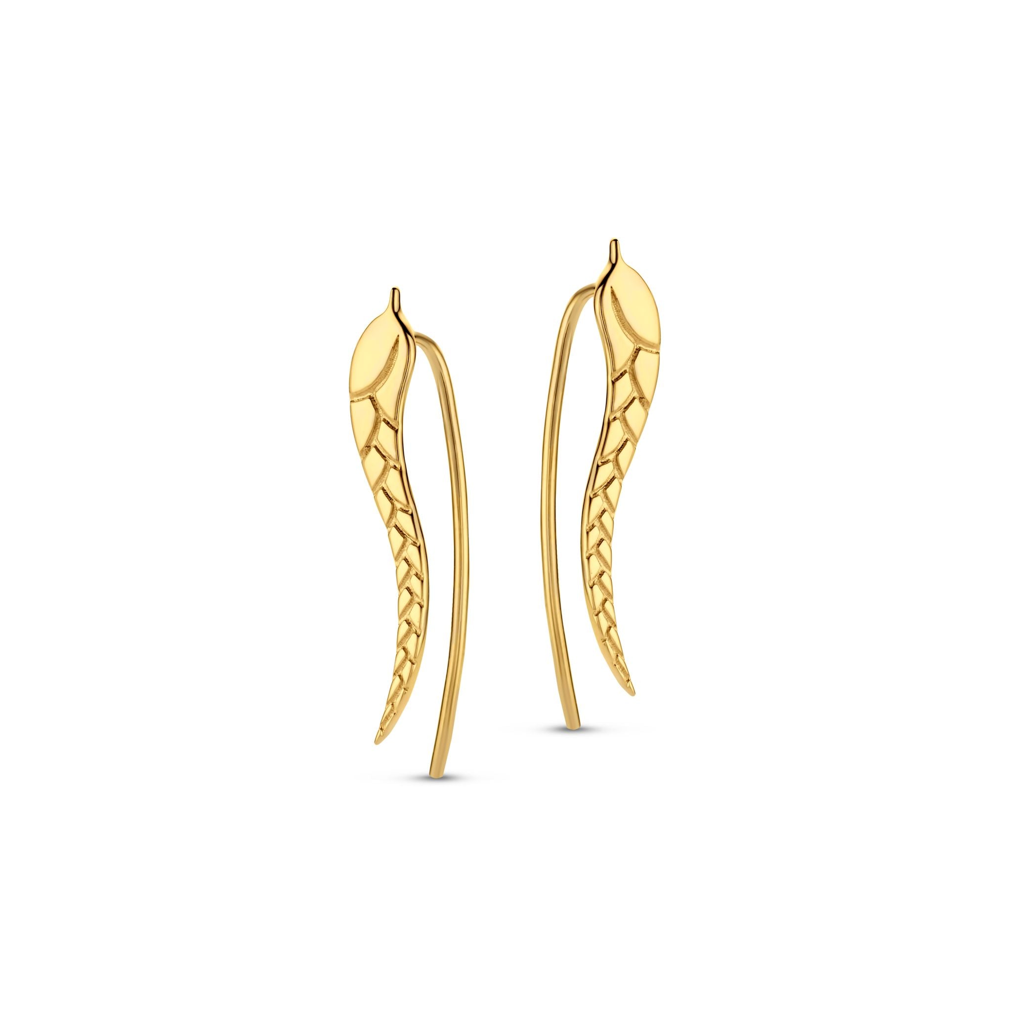 Ivy øreringe - sterlingsølv forgyldt-1