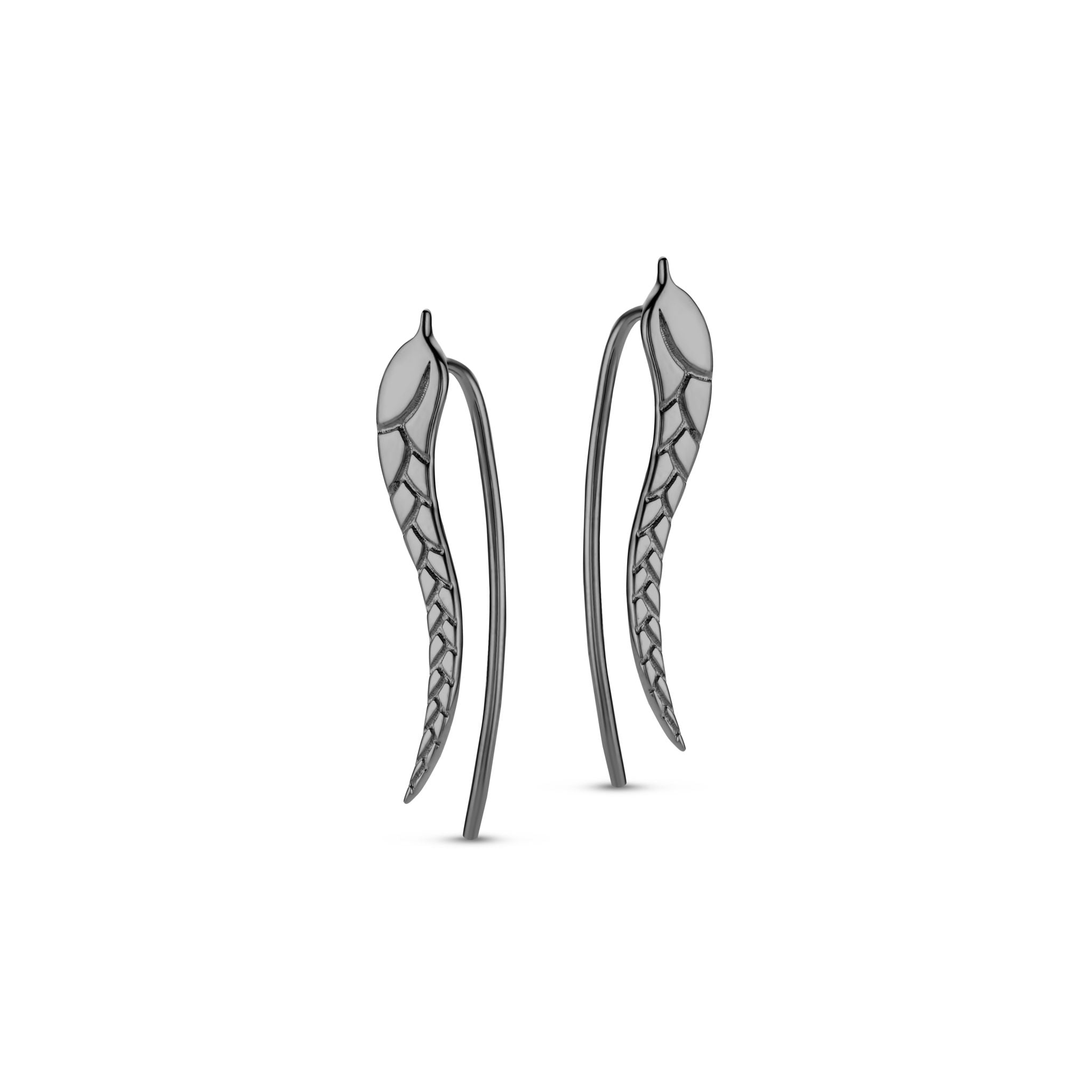 Ivy øreringe - sterlingsølv ruthineret-1