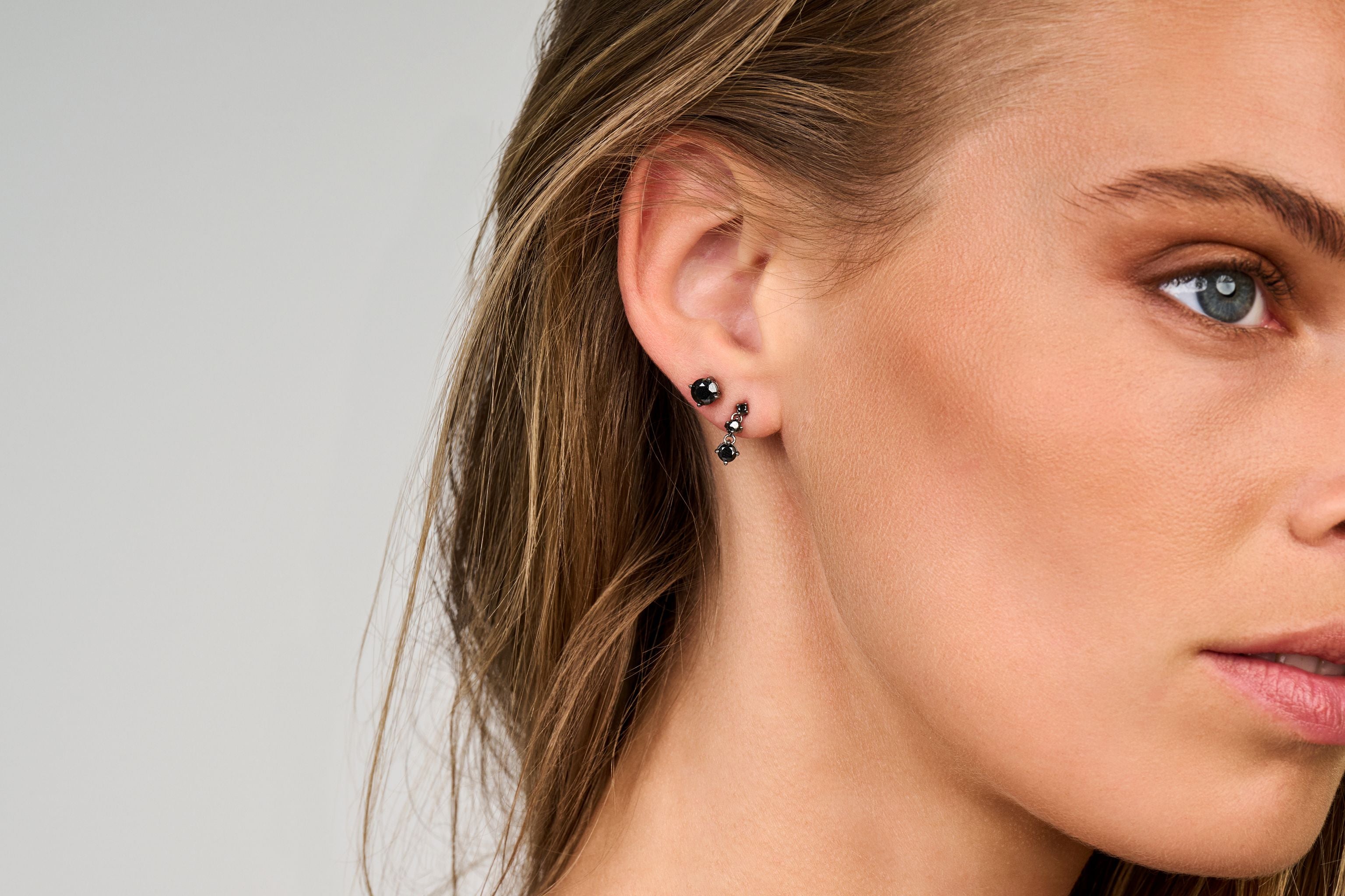 Joy øreringe - sterlingsølv ruthineret - zirkonia-3