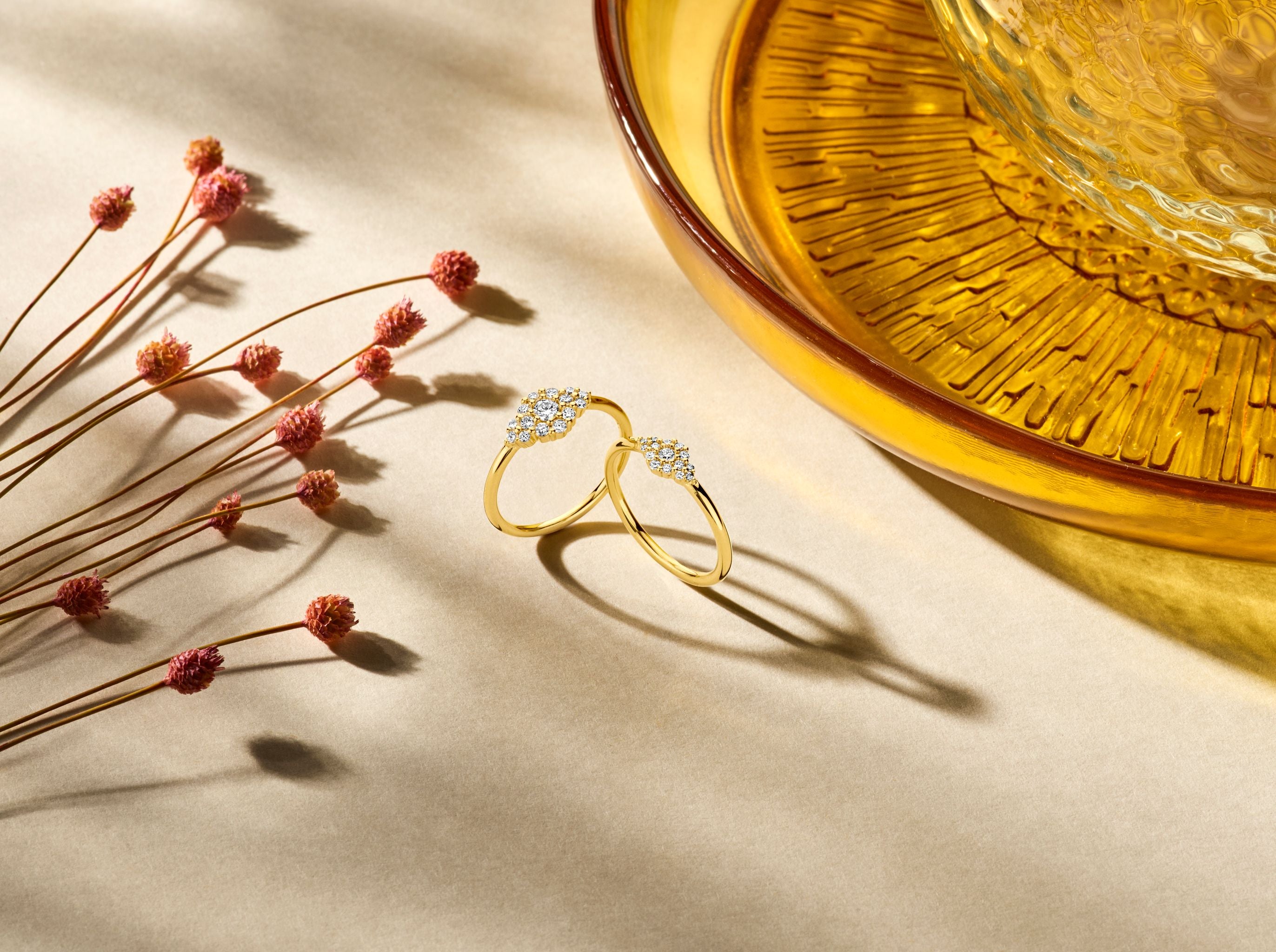Ascot ring small - 14 kt. guld med 0,15 CT brilliantslebne diamanter-2
