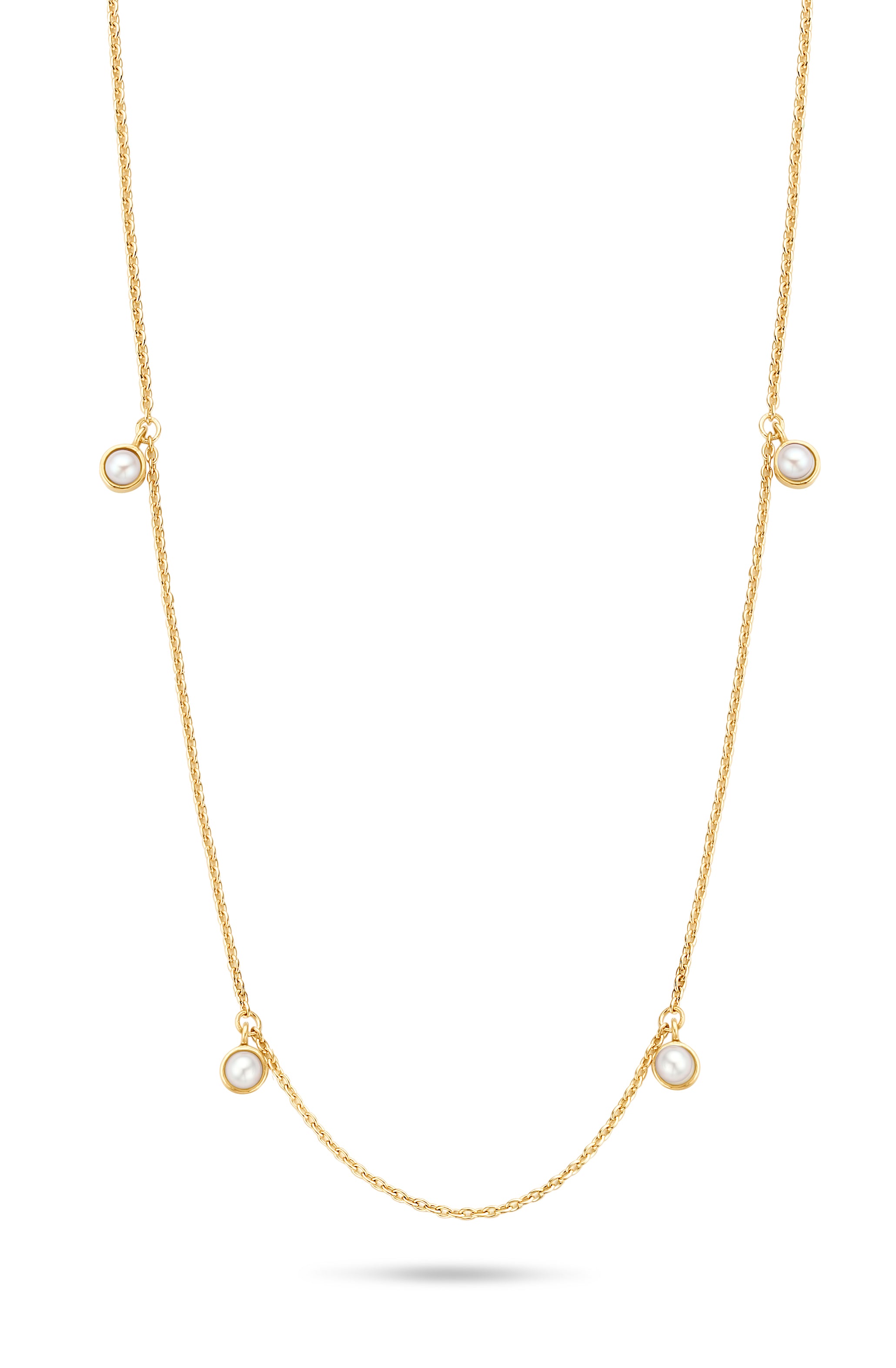 GEM NECKLACE GP PEARL-1