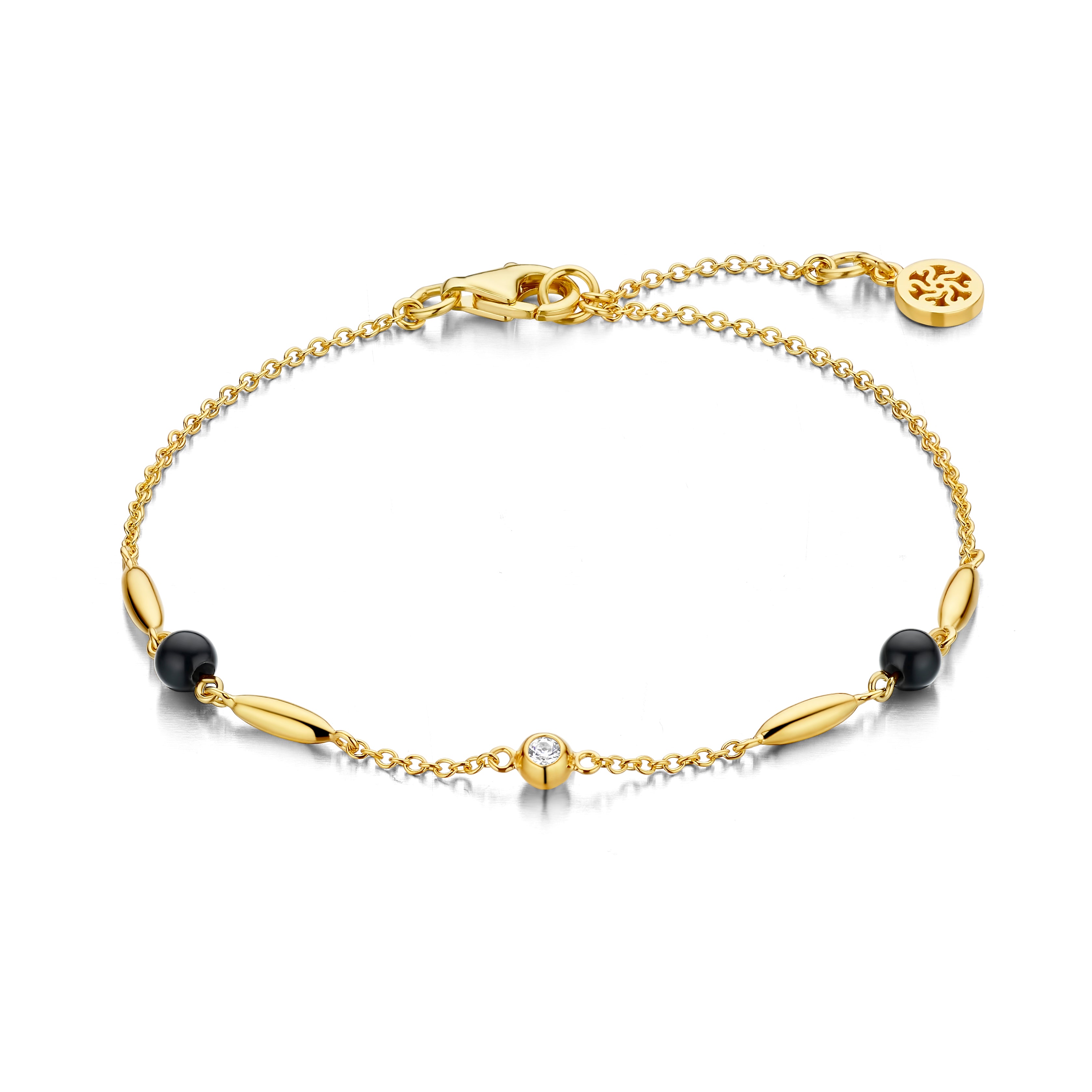 CORNELIA BRACELET GP/CZ BLACK-1