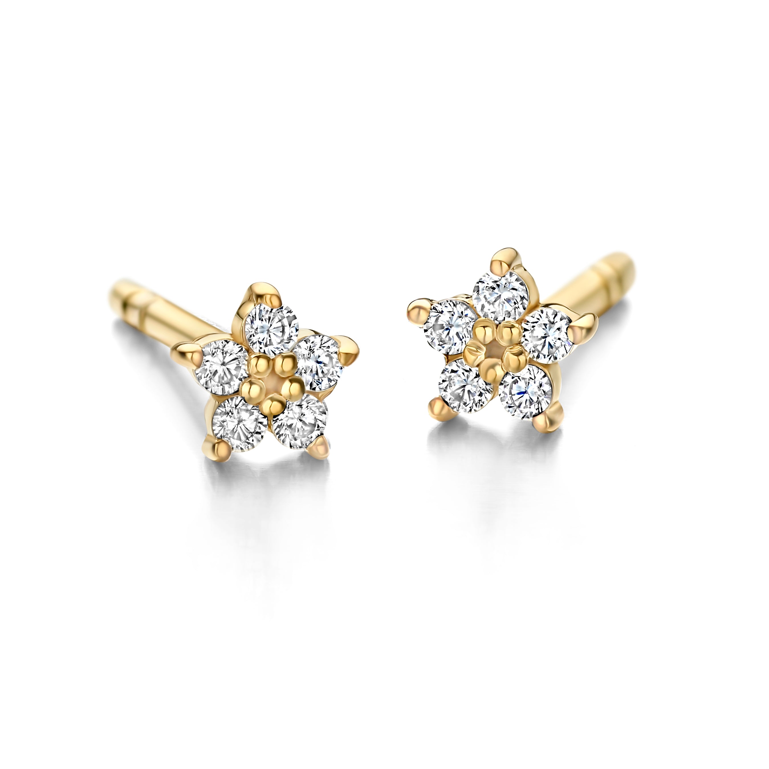 Eden Ørestikker - 0,08Ct Wvs 14K 4mm