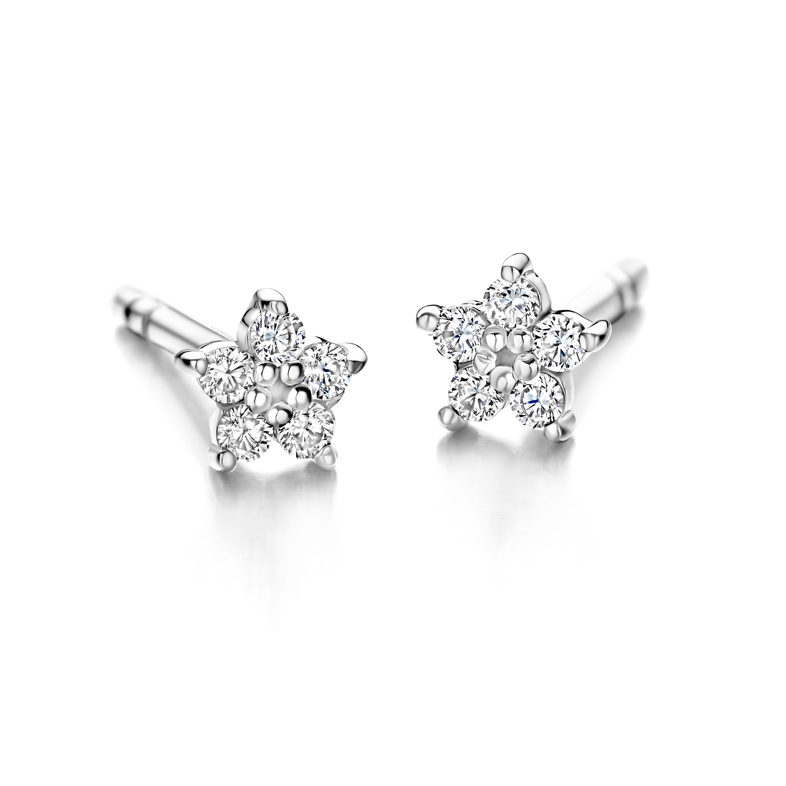 Eden Ørestikker - 0,08Ct Wvs 14K 4mm