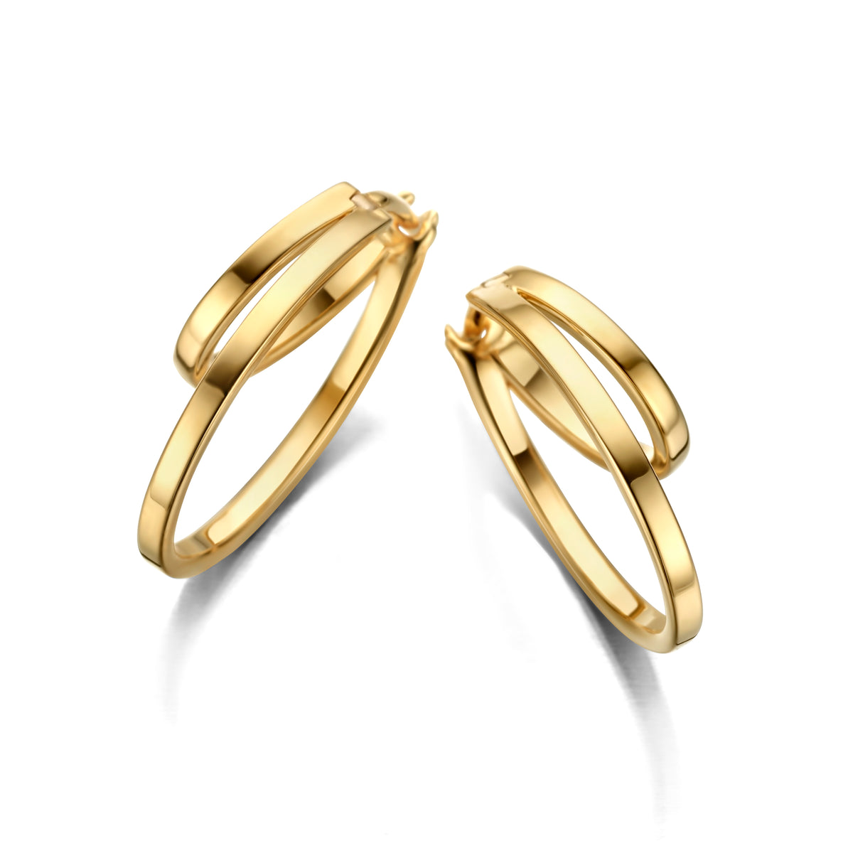Duet Hoop -  14K 13/20mm