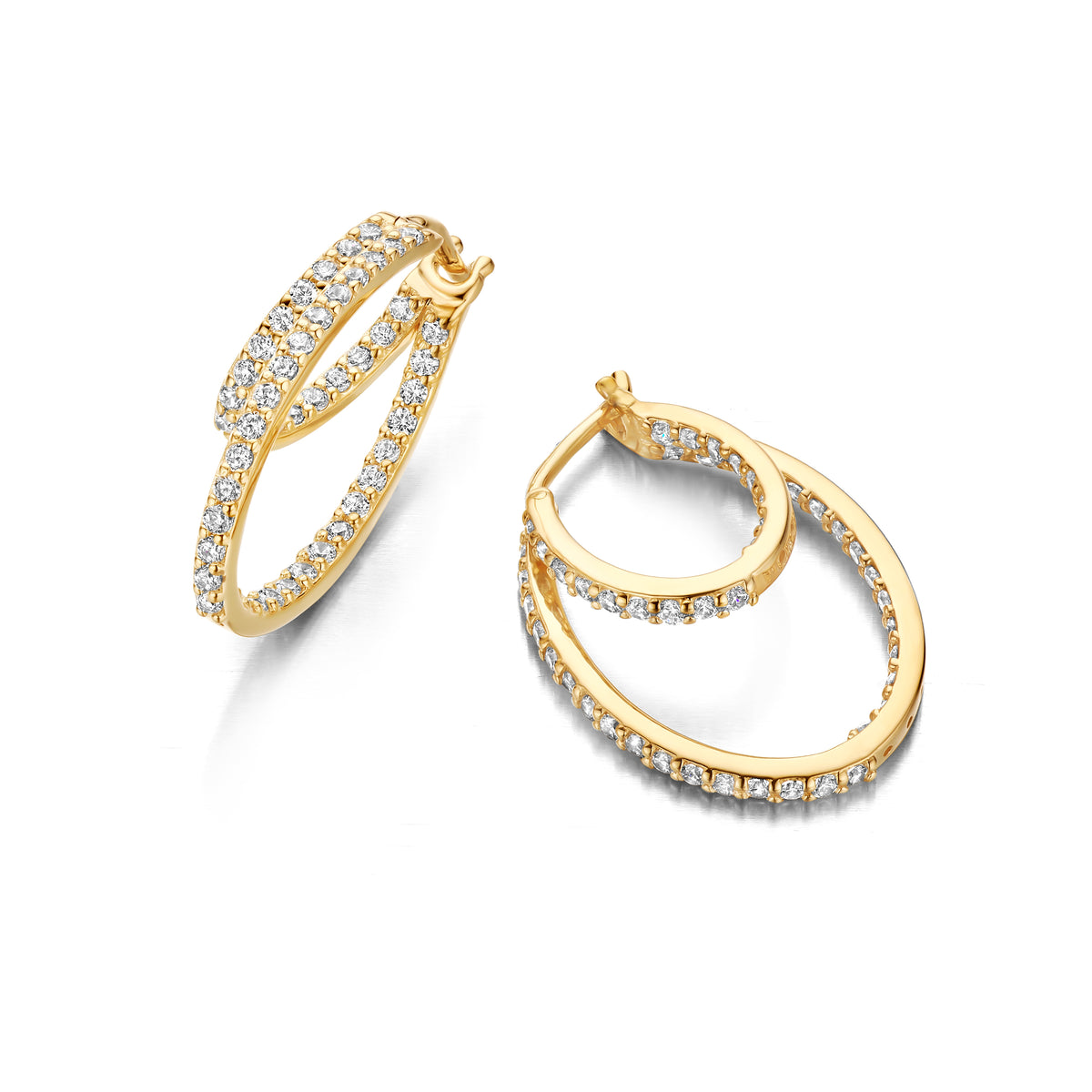 Duet Hoop 0,98Ct Wvs 14K 13/20mm