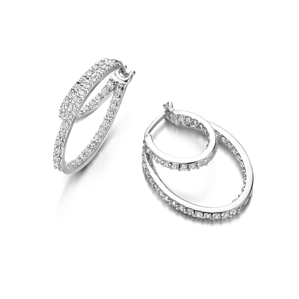 Duet Hoop 0,98Ct Wvs 14K 13/20mm