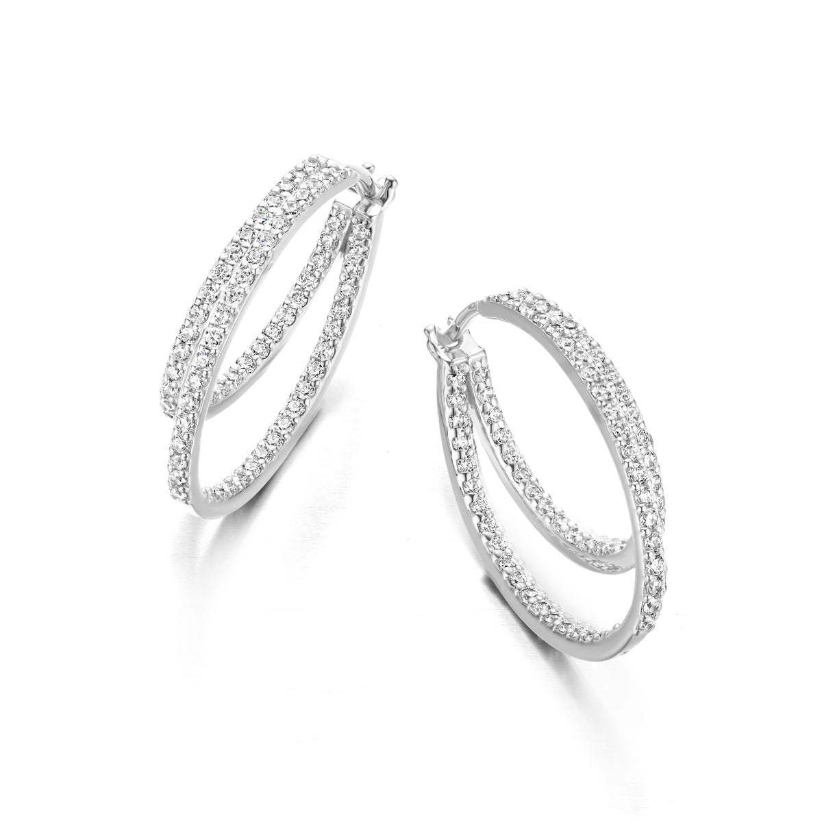 Duet Hoop - 1,36Ct Wvs 14K 20/25mm
