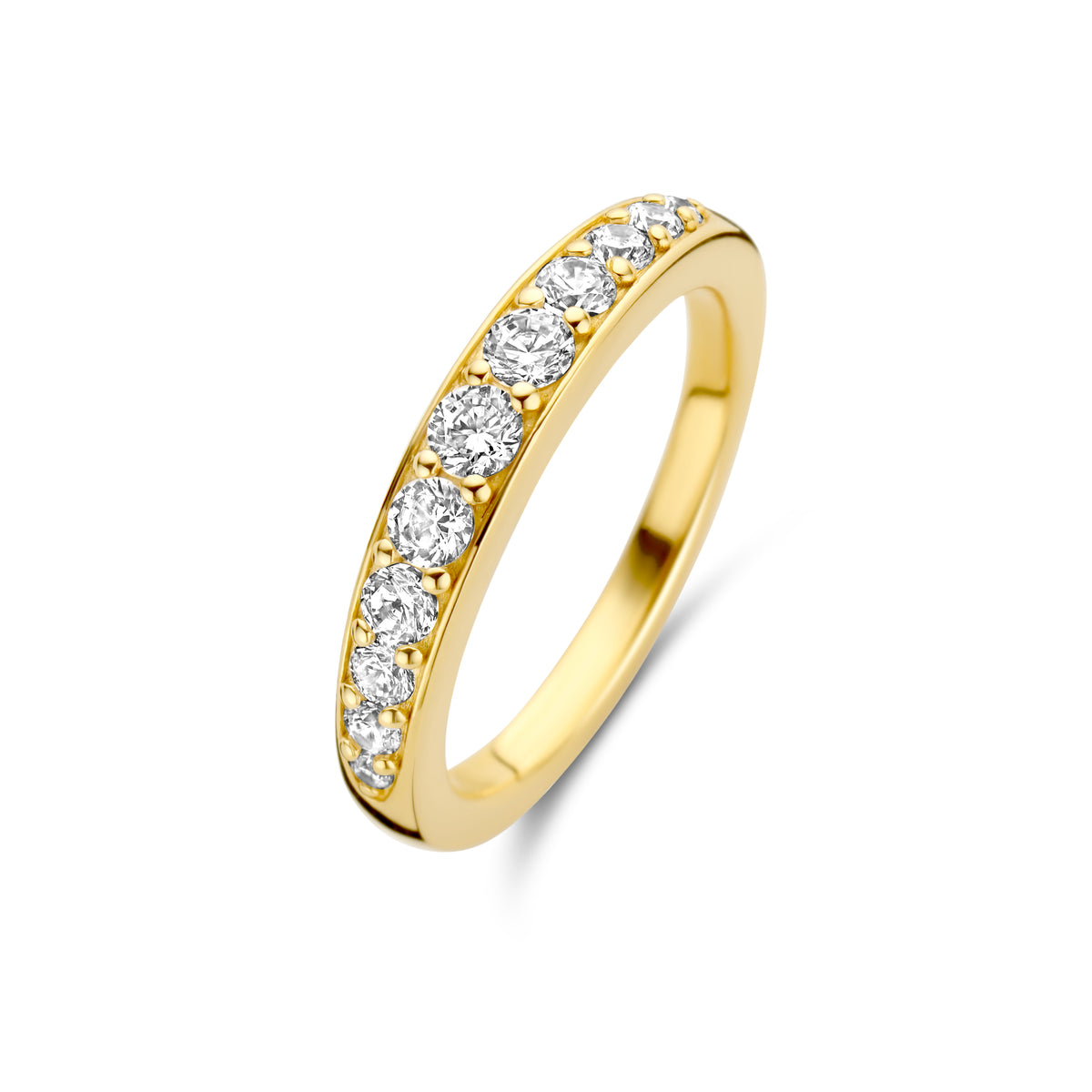 Victoria ring - sterlingsølv forgyldt - zirkonia