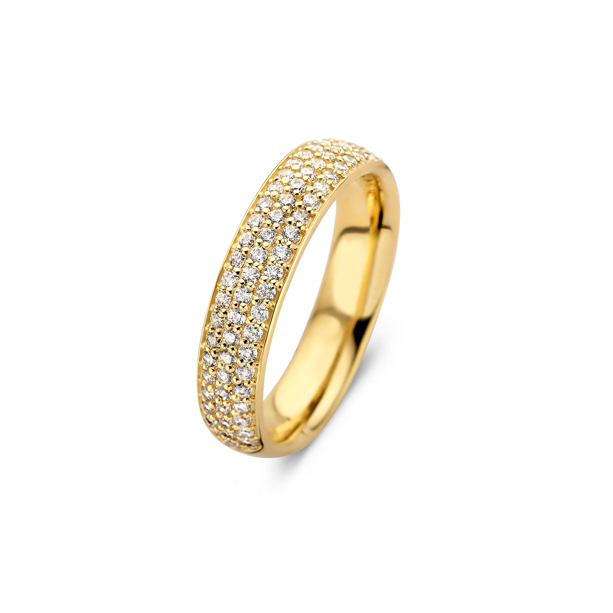 Vivendi ring - sterlingsølv forgyldt - zirkonia