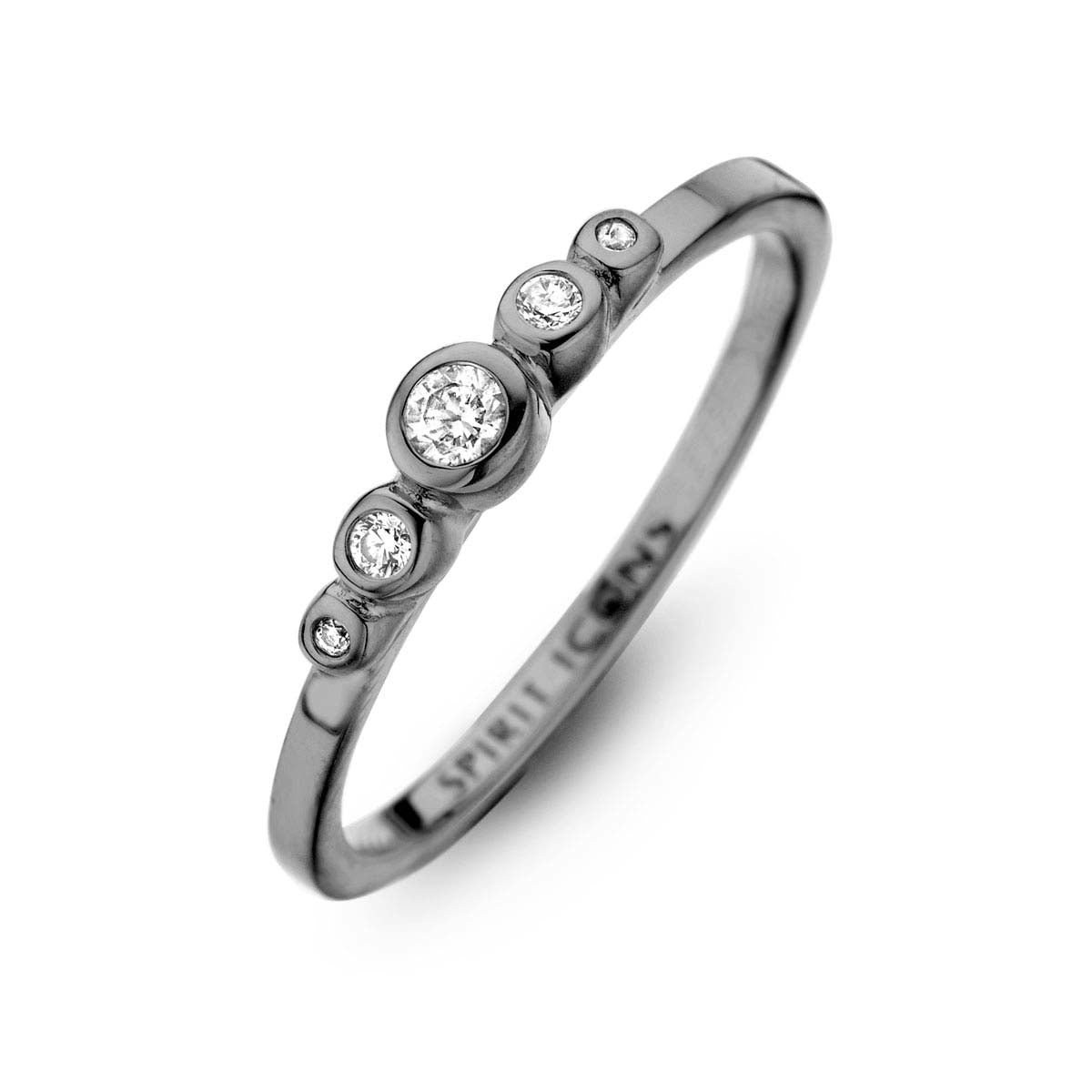 Temptation ring - sterlingsølv ruthineret - zirkonia-1