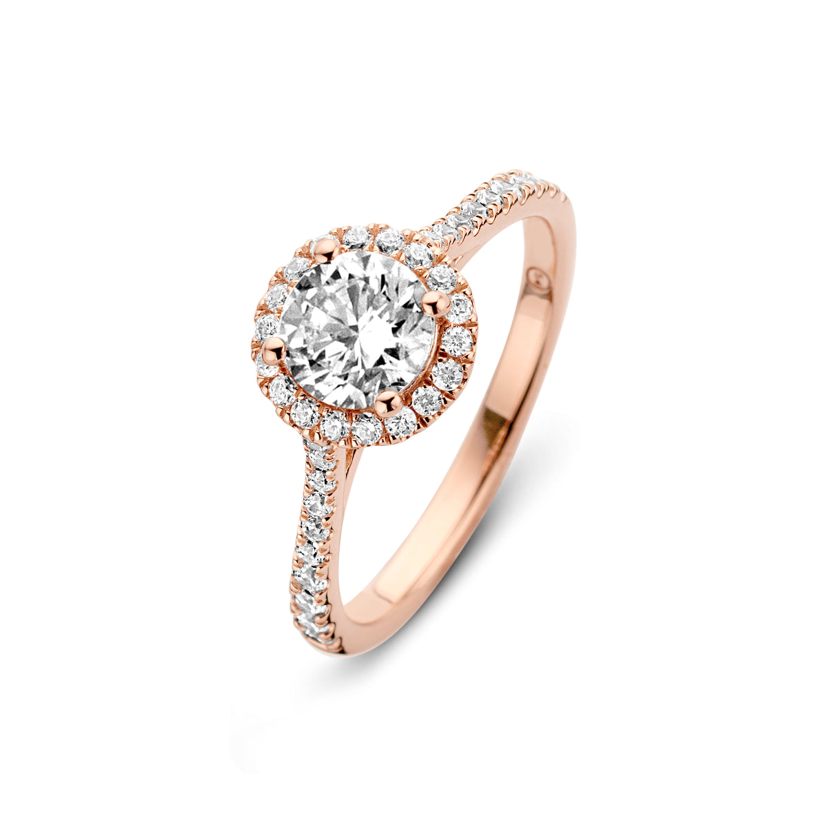 Romance ring - sterlingsølv rosa forgyldt - zirkonia