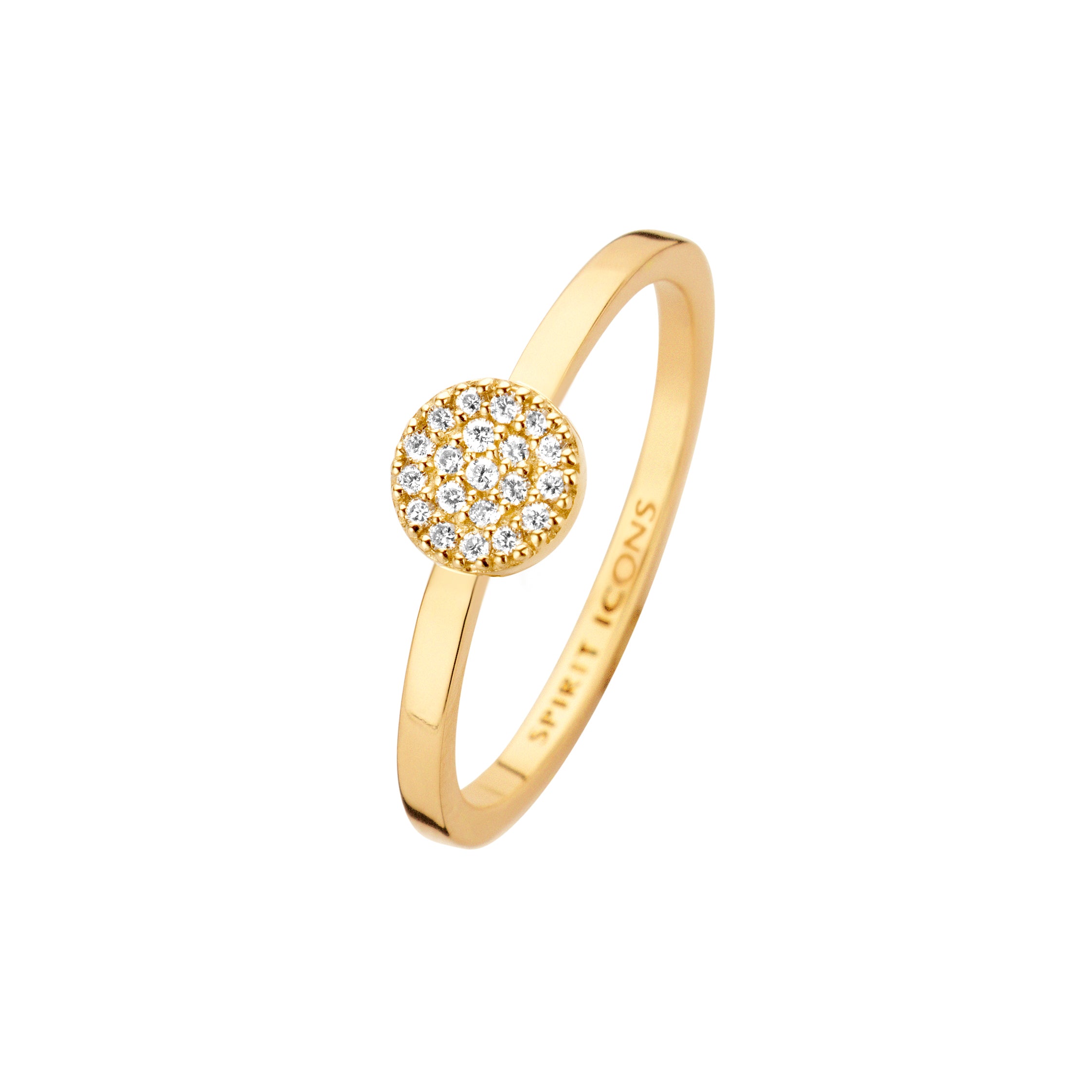 Mini ring - 14 kt. guld med 0,1 CT brilliantslebne diamanter-1