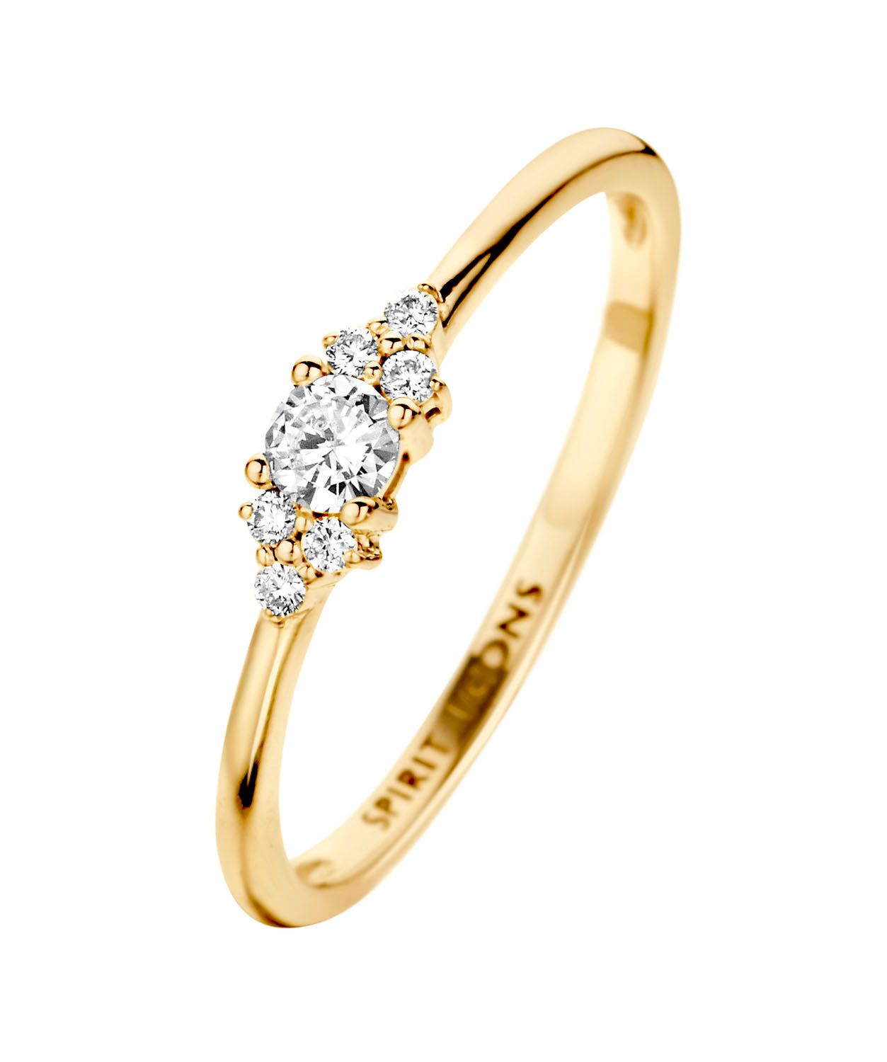 Vida ring - 14 kt. guld med 0,16 CT brilliantslebne diamanter-1