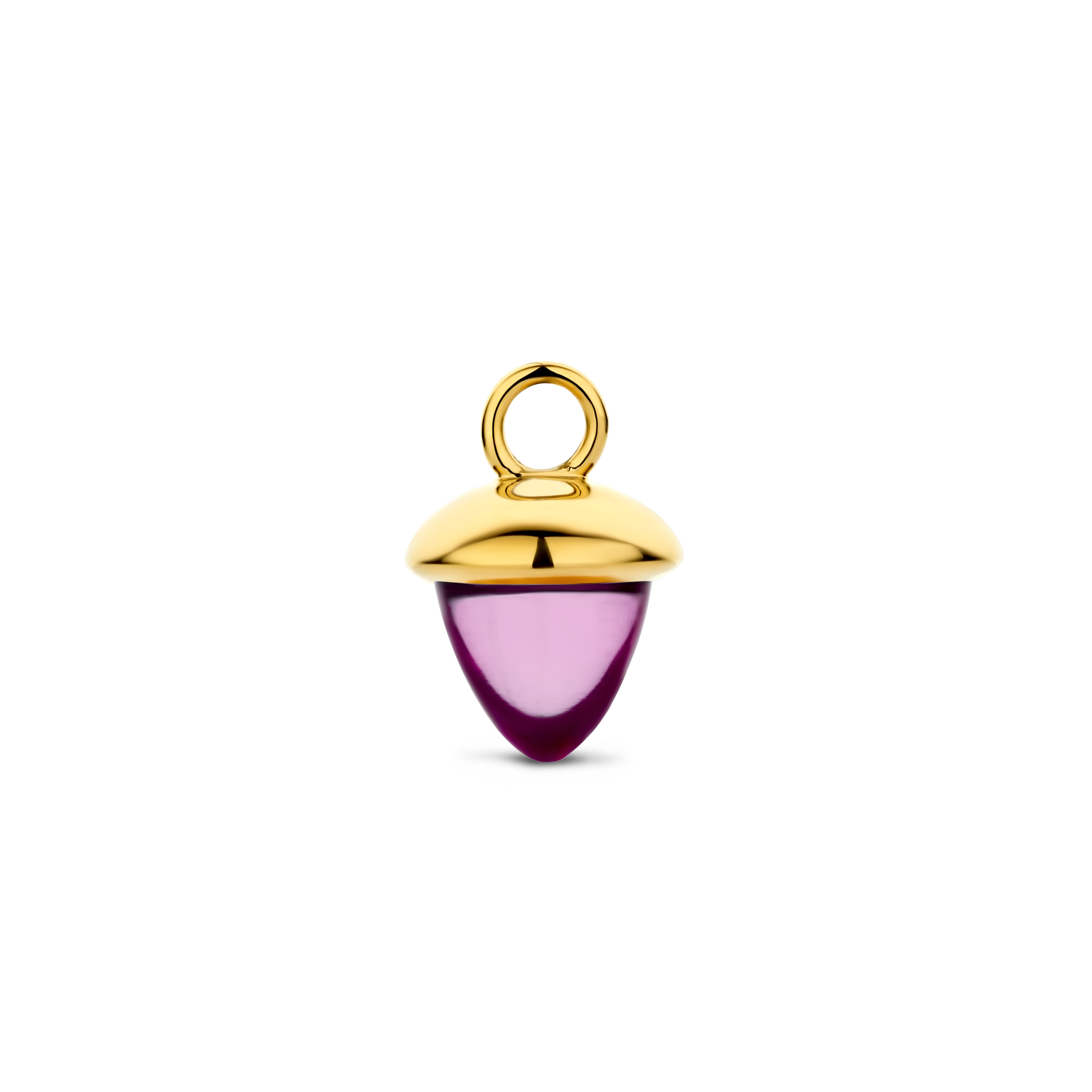 Acorn vedhæng - 14 kt. guld med amethyst-1