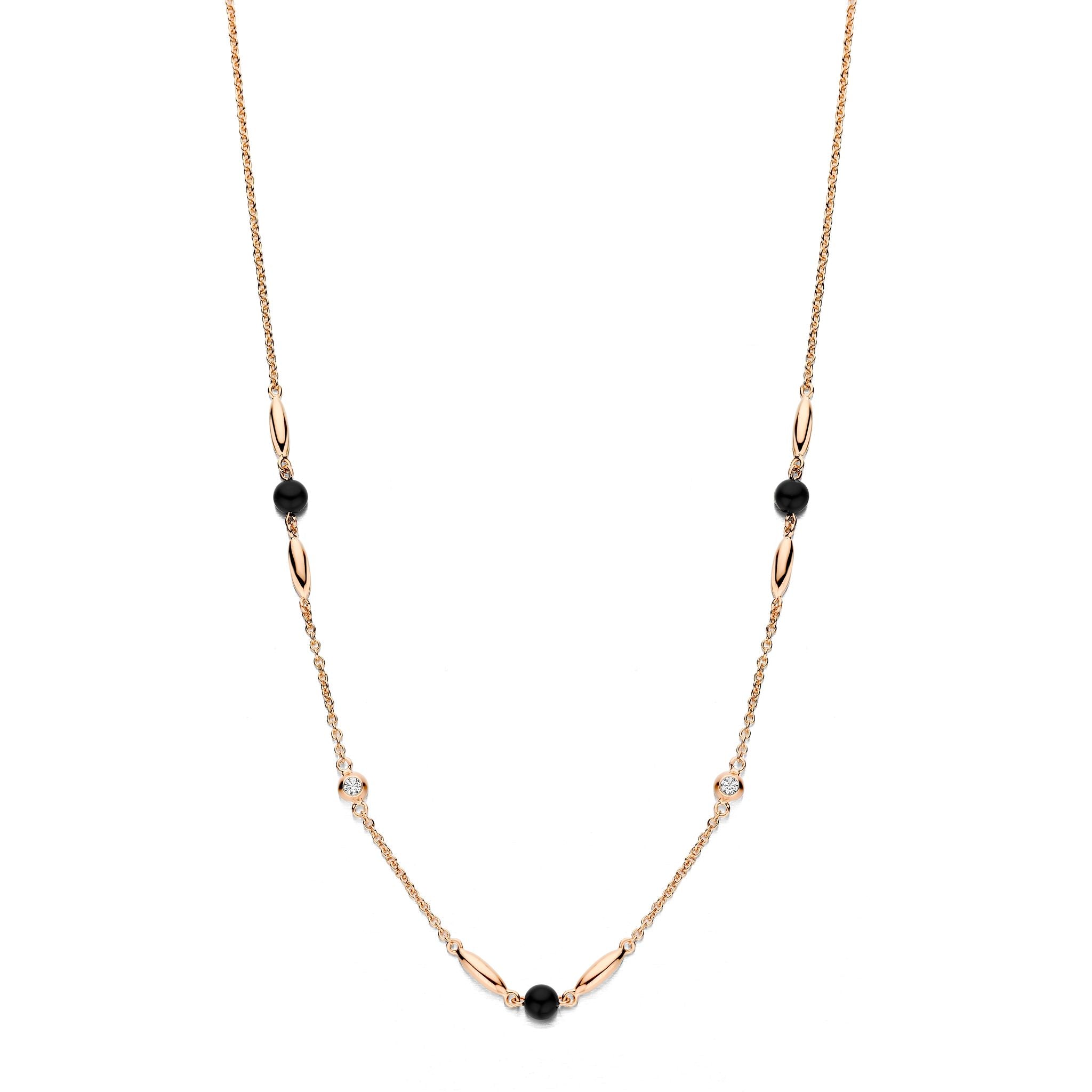 CORNELIA NECKLACE RG/CZ BLACK-1