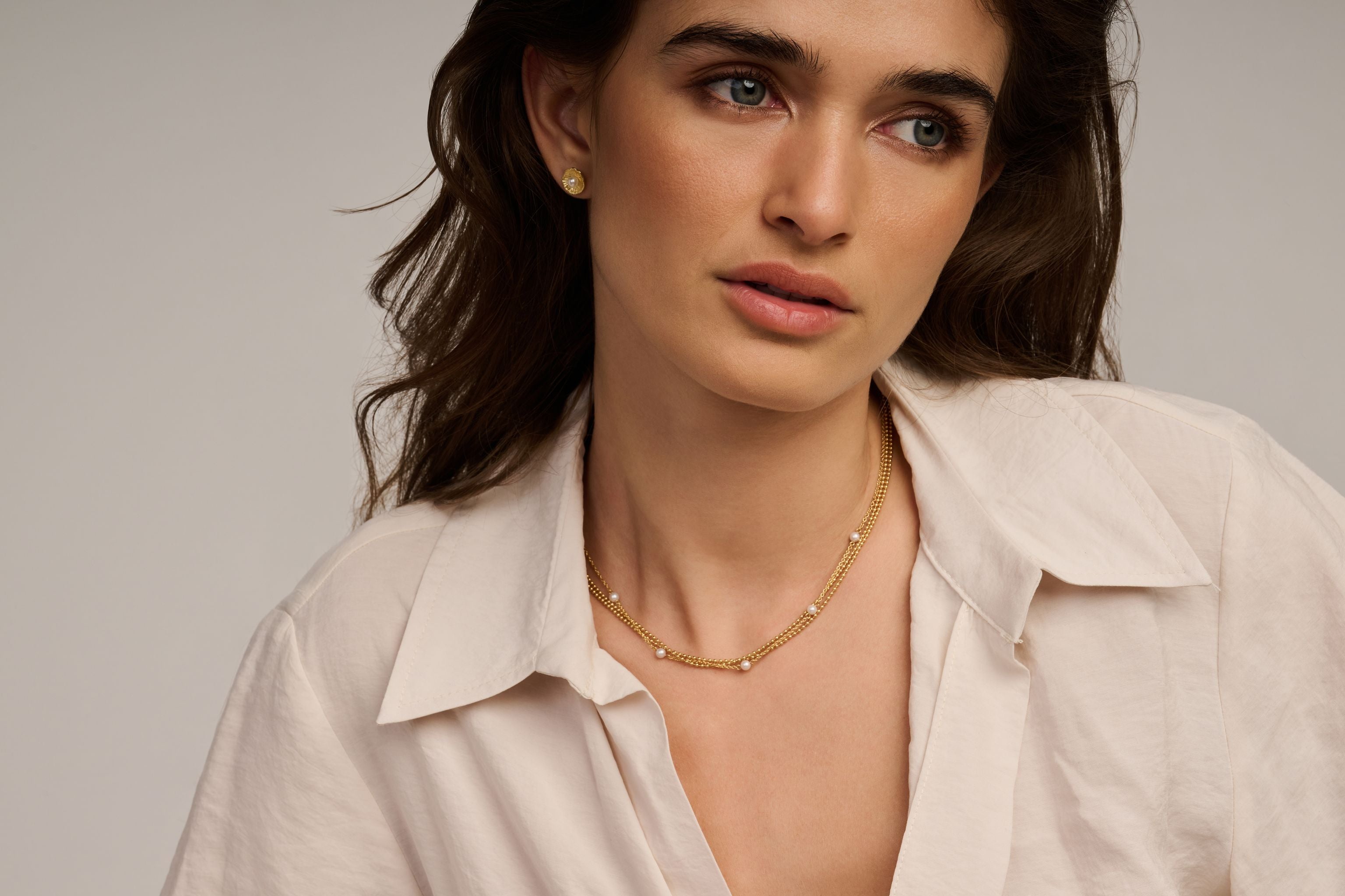 VENUS NECKLACE SL/PEARL-2