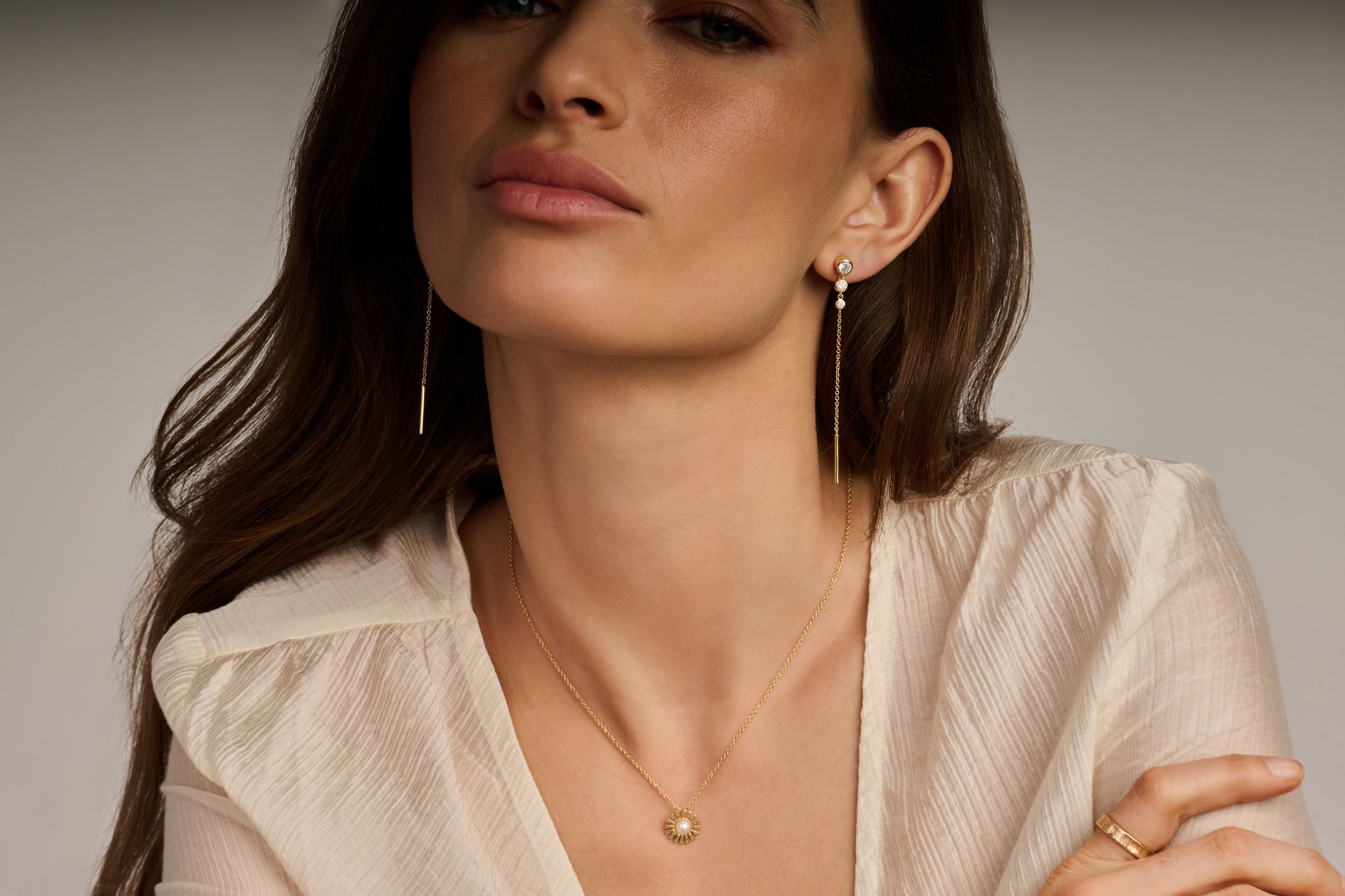 DAISY PENDANT GP/PEARL-4