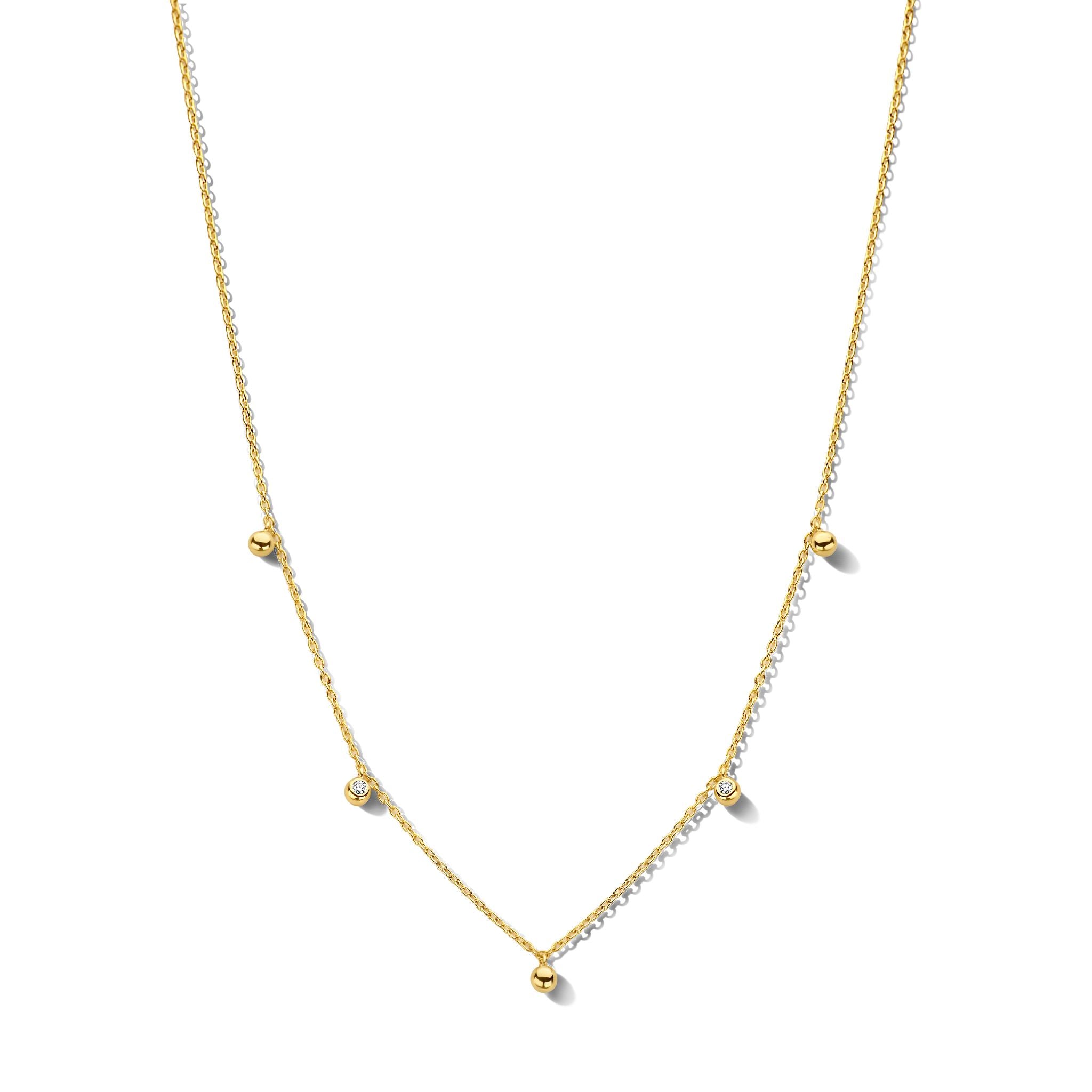 SWAY NECKL. 0,04 CT WvS 14K-1