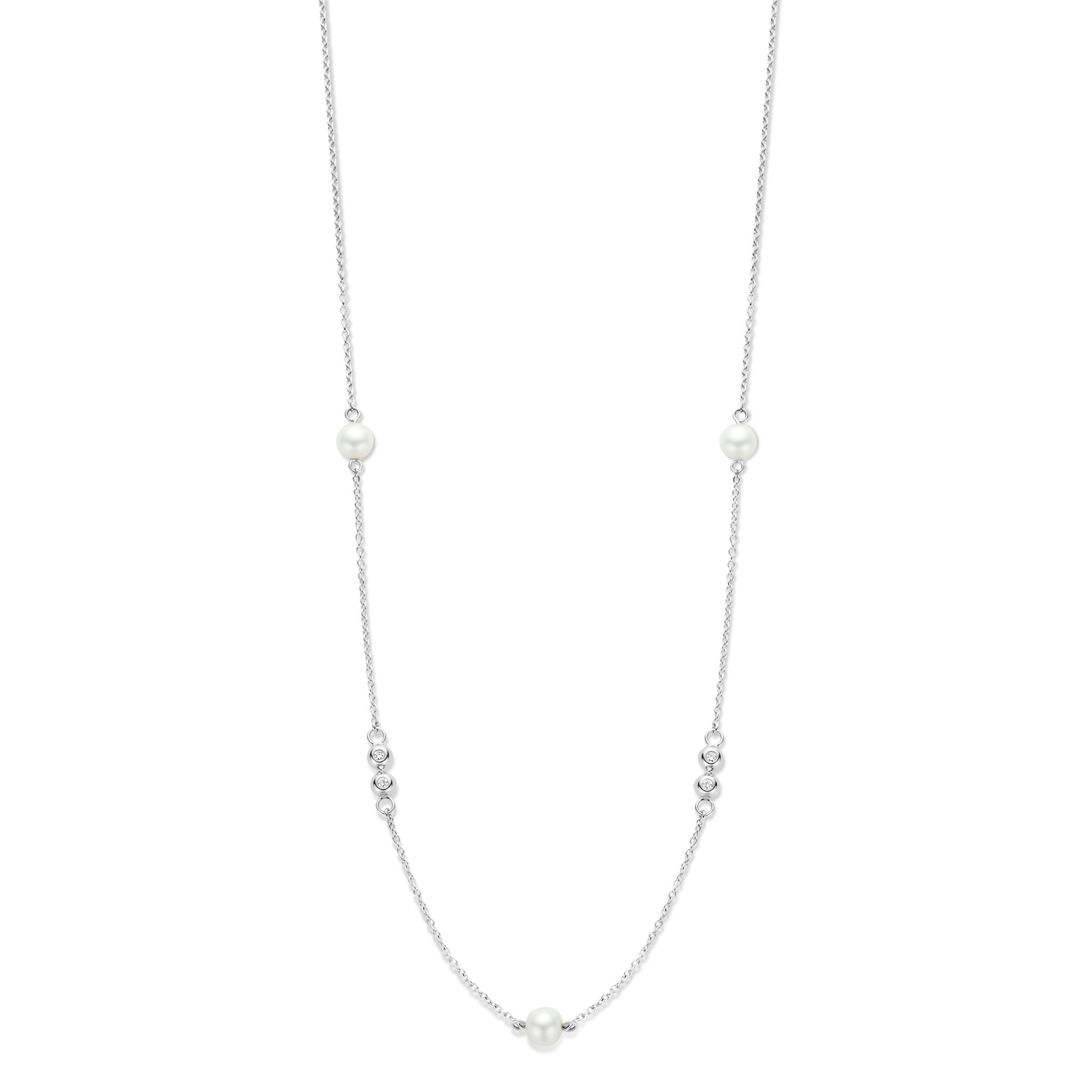 CLEO NECK. 0,08Ct Wvs PEARL 14K-1