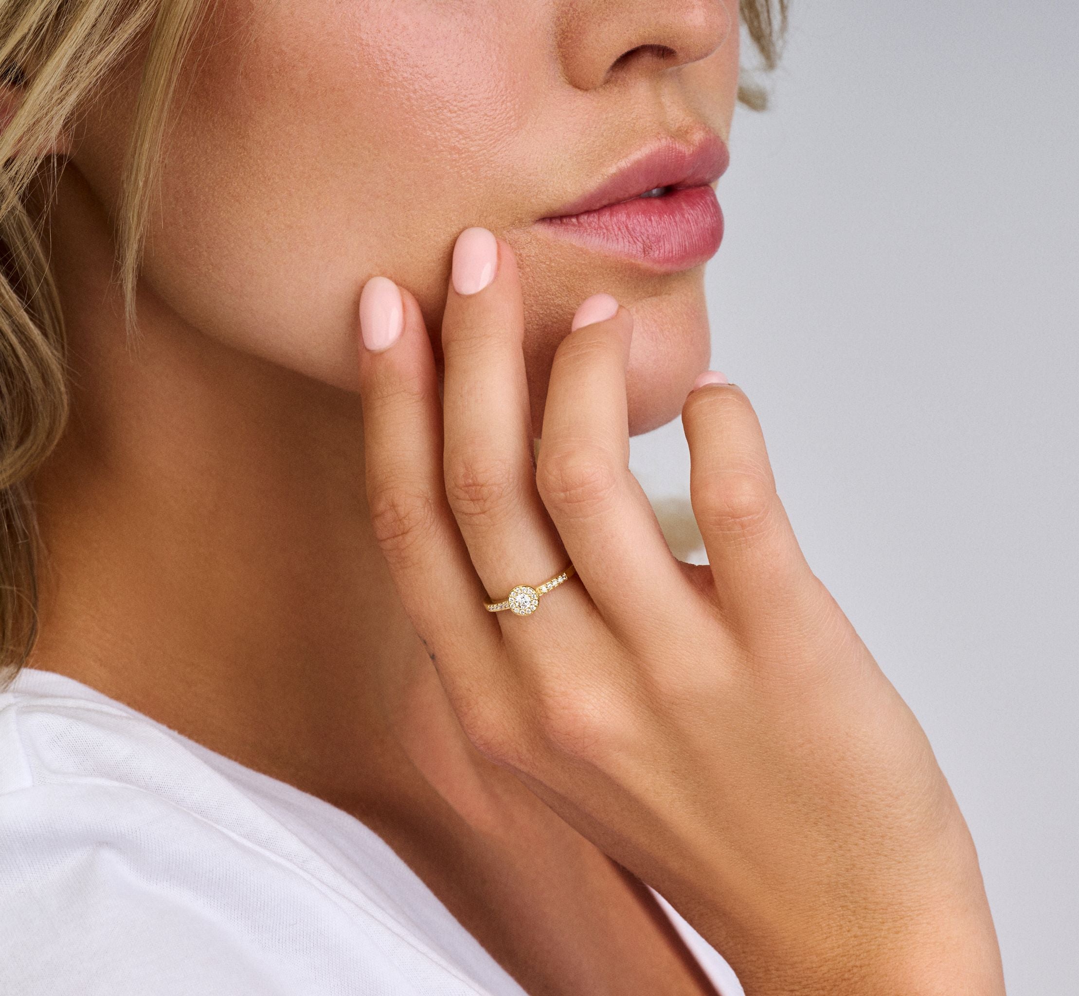 Luxury ring - sterlingsølv rosa forgyldt - zirkonia-1