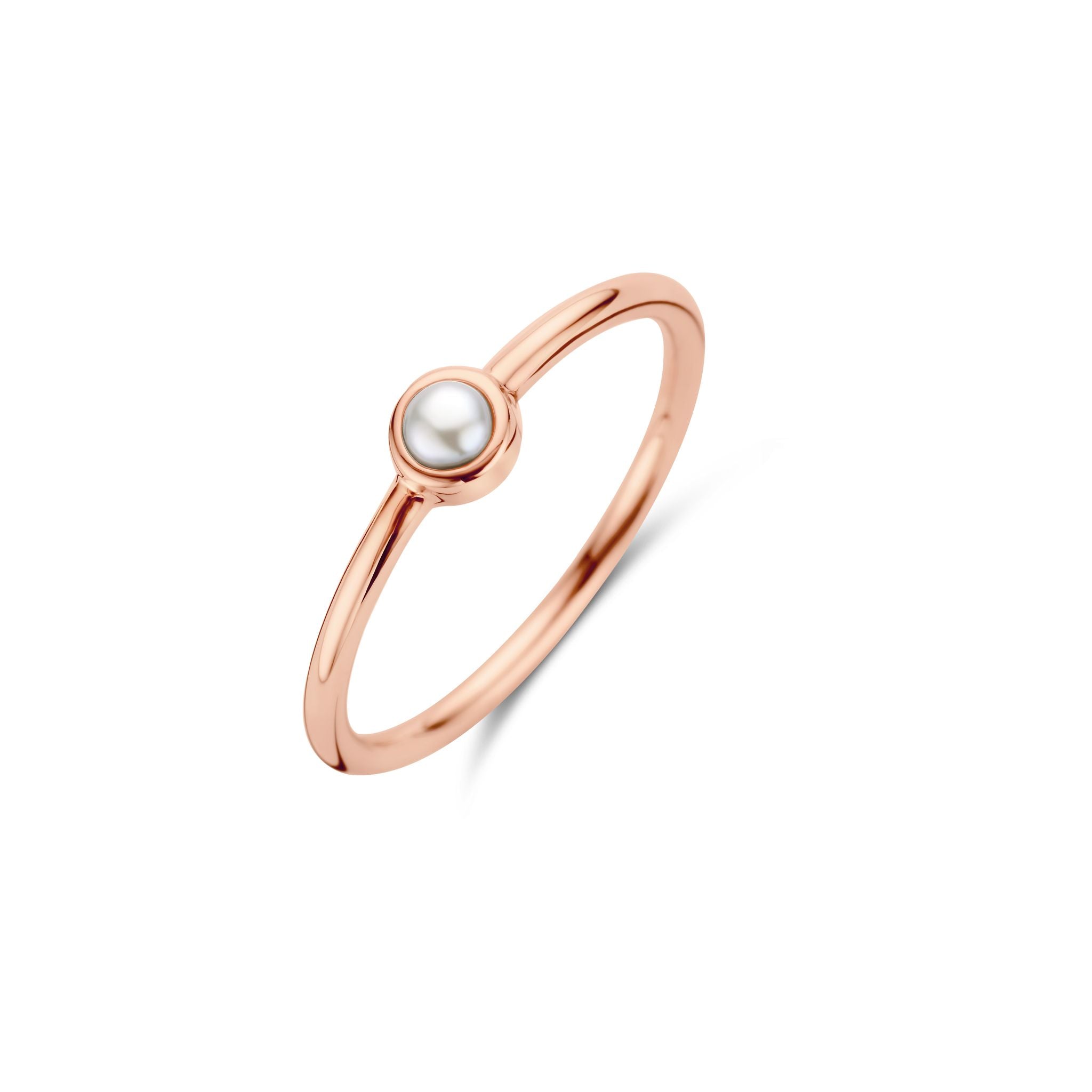 Pearl ring - sterlingsølv rosa forgyldt - ferskvandsperle-1